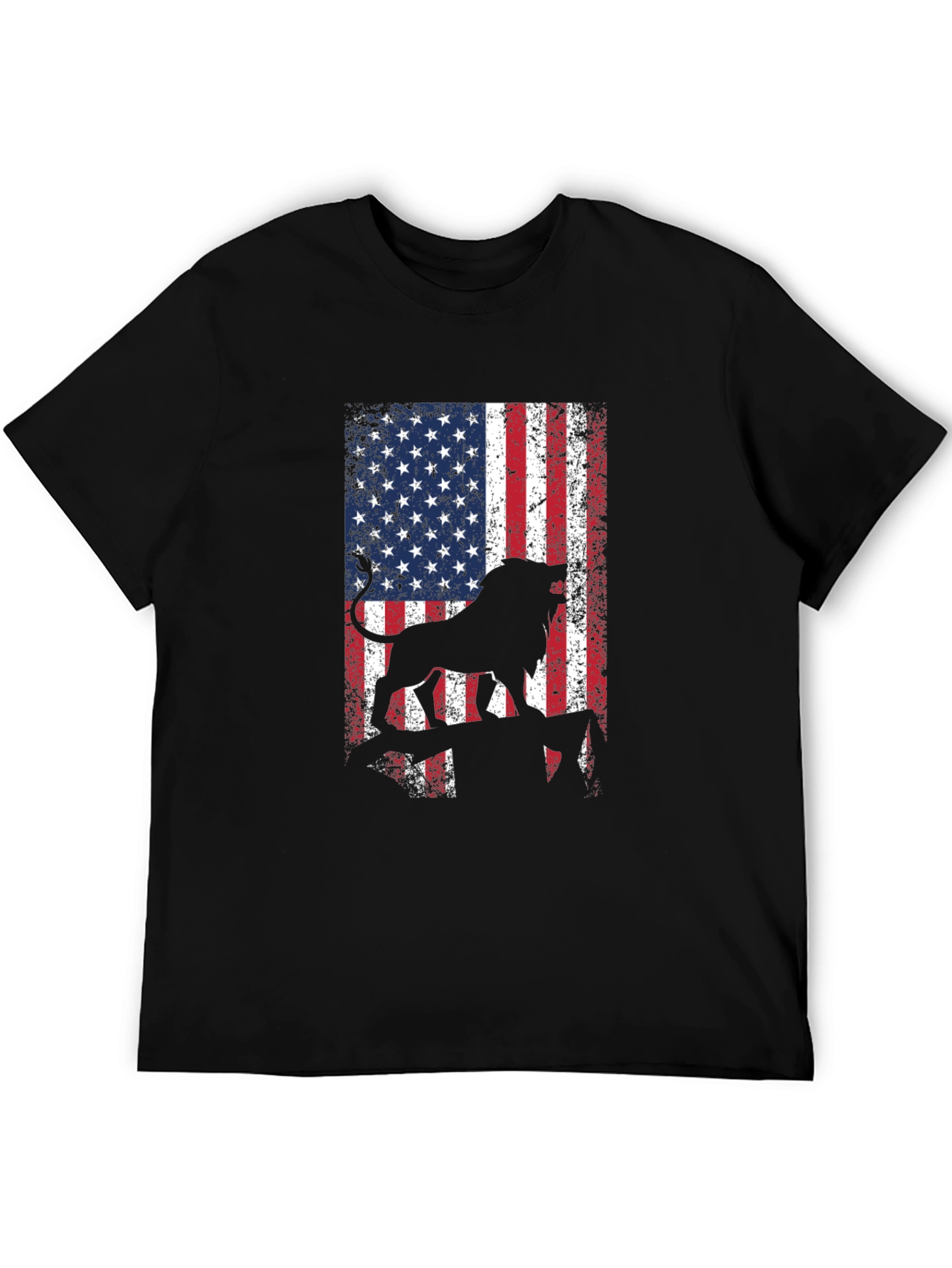 American Flag Lion Graphic Tee