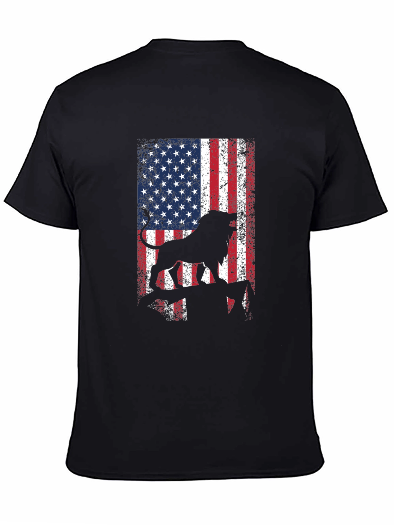 American Flag Lion Graphic Tee