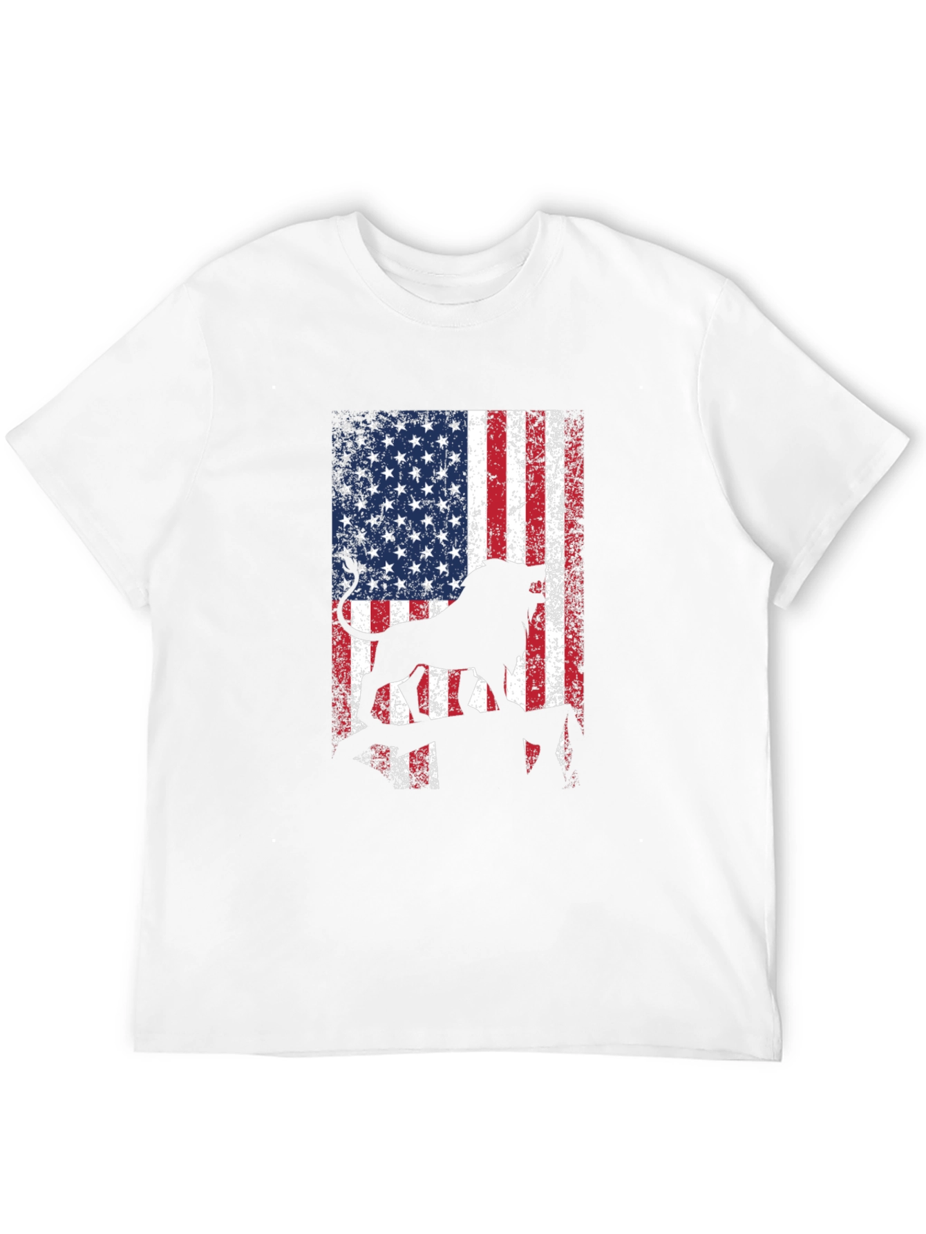 American Flag Lion Graphic Tee