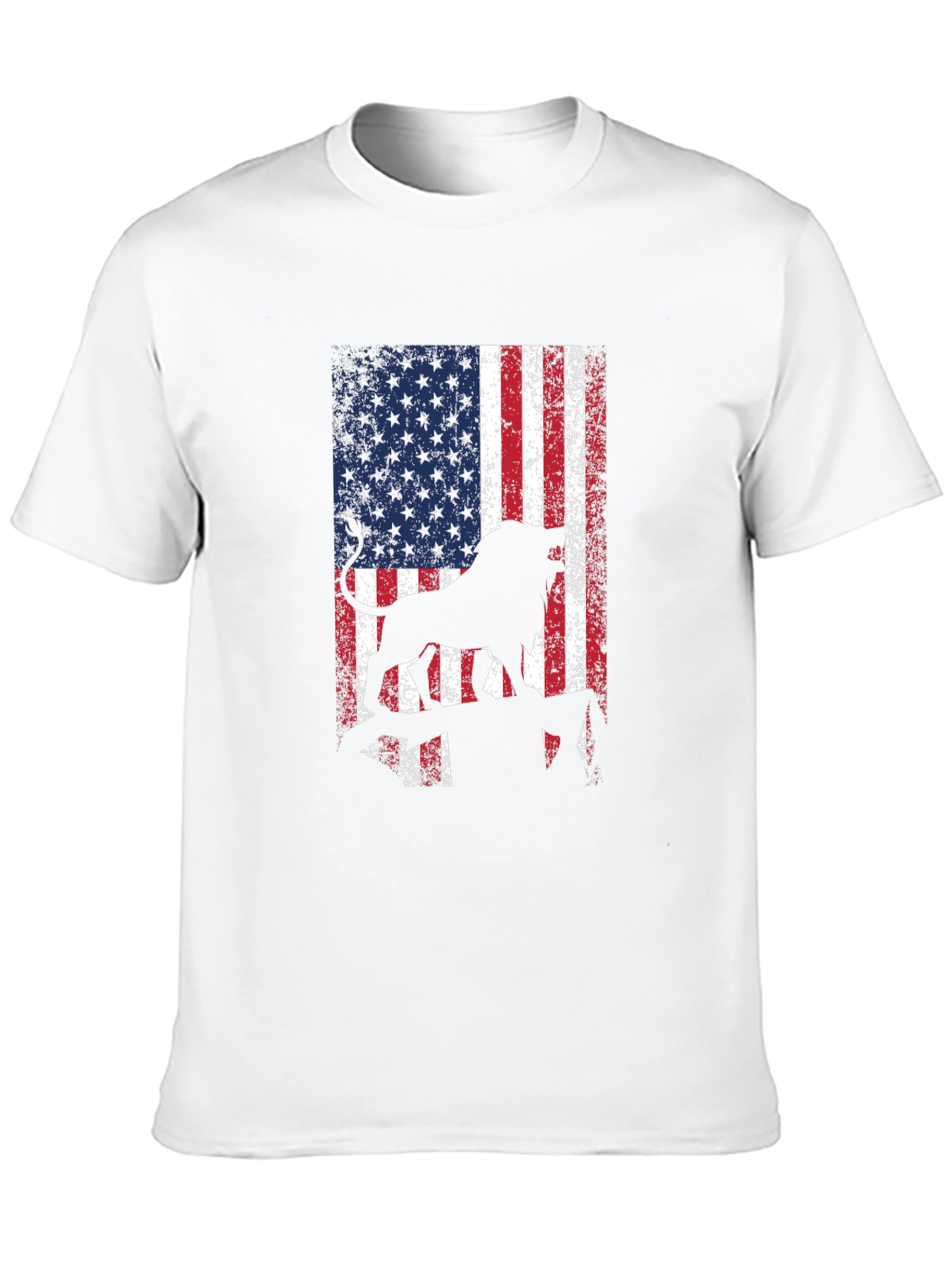 American Flag Lion Graphic Tee