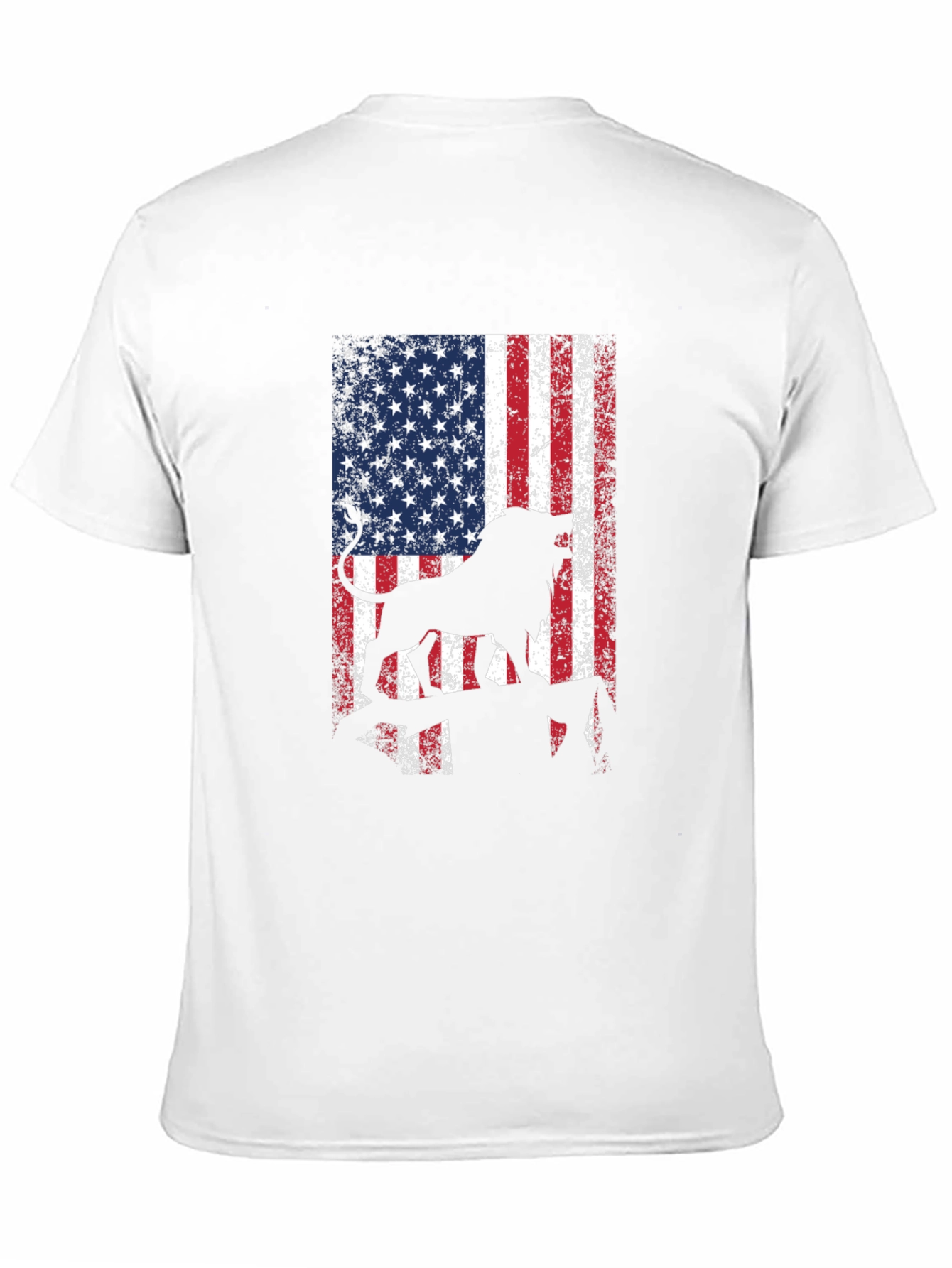 American Flag Lion Graphic Tee