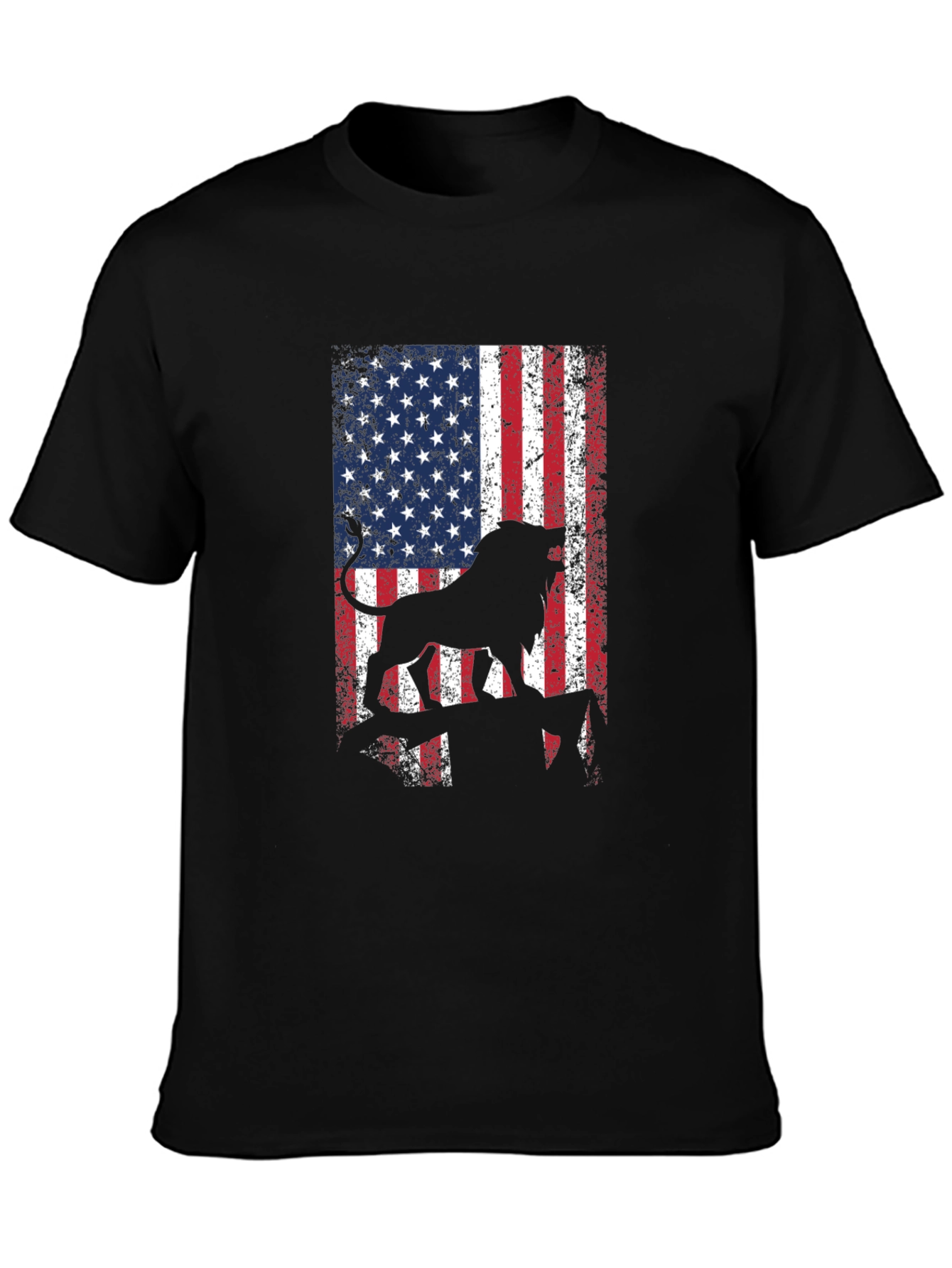 American Flag Lion Graphic Tee