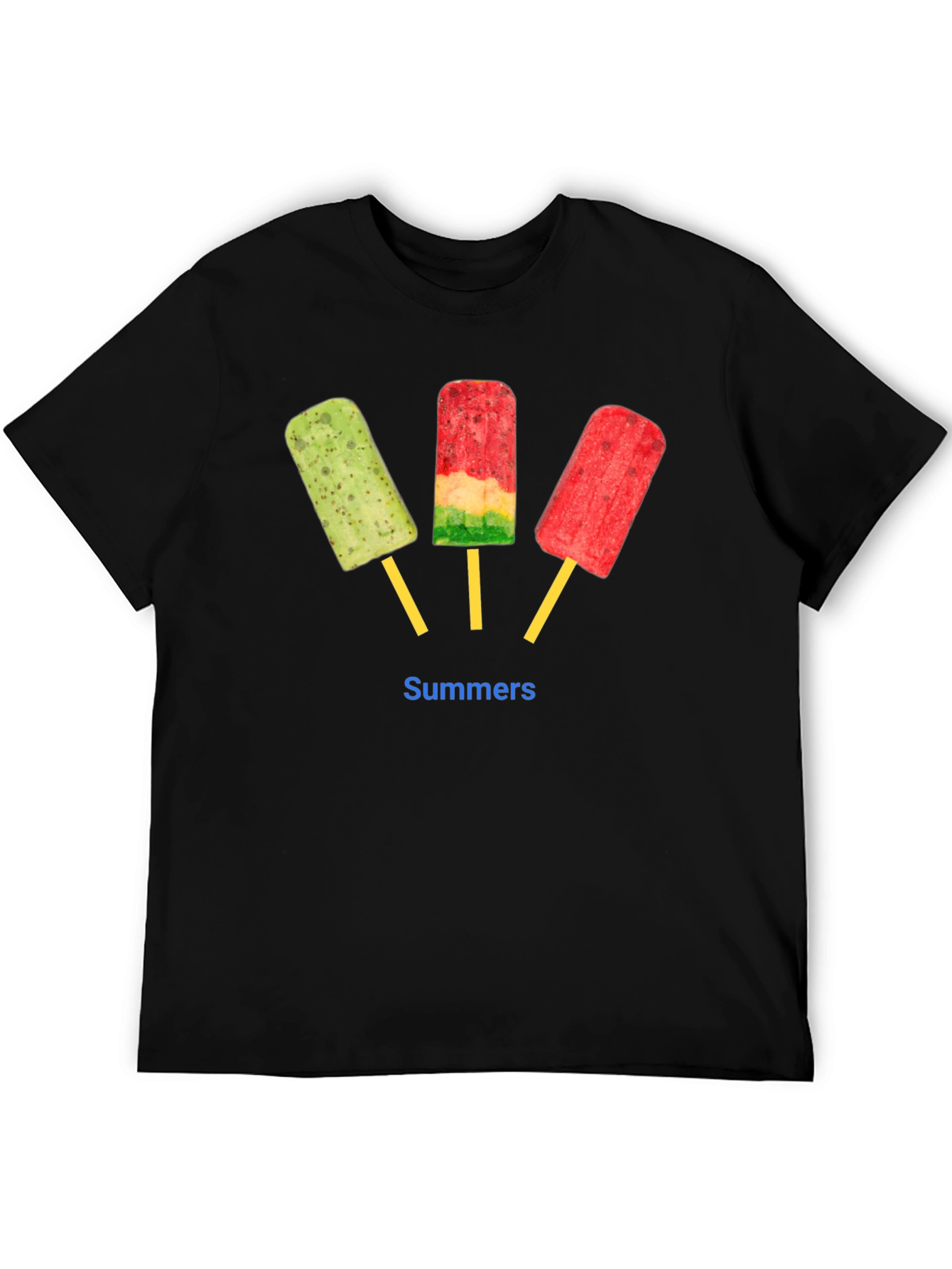 Summers Popsicle Graphic T-Shirt - Black