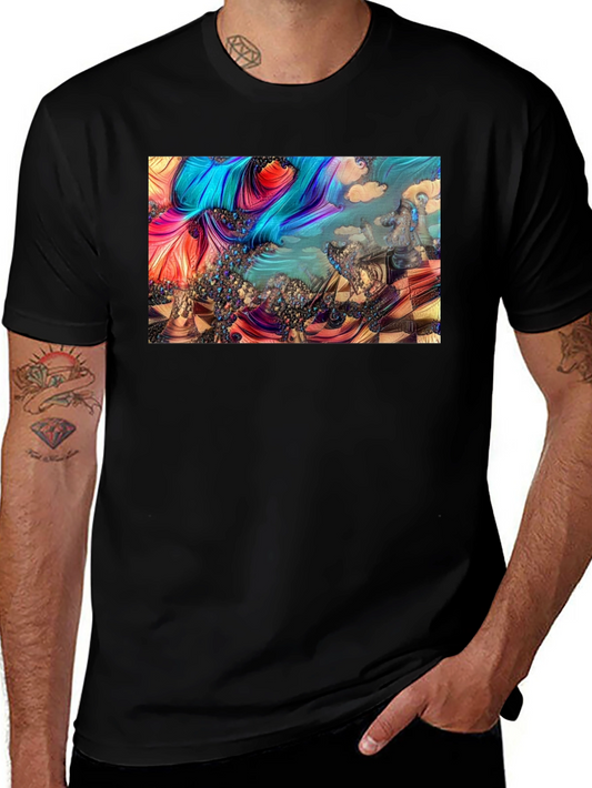 Abstract Chess Landscape Graphic Tee