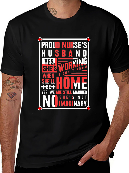 Proud Nurses Husband Graphic Tee