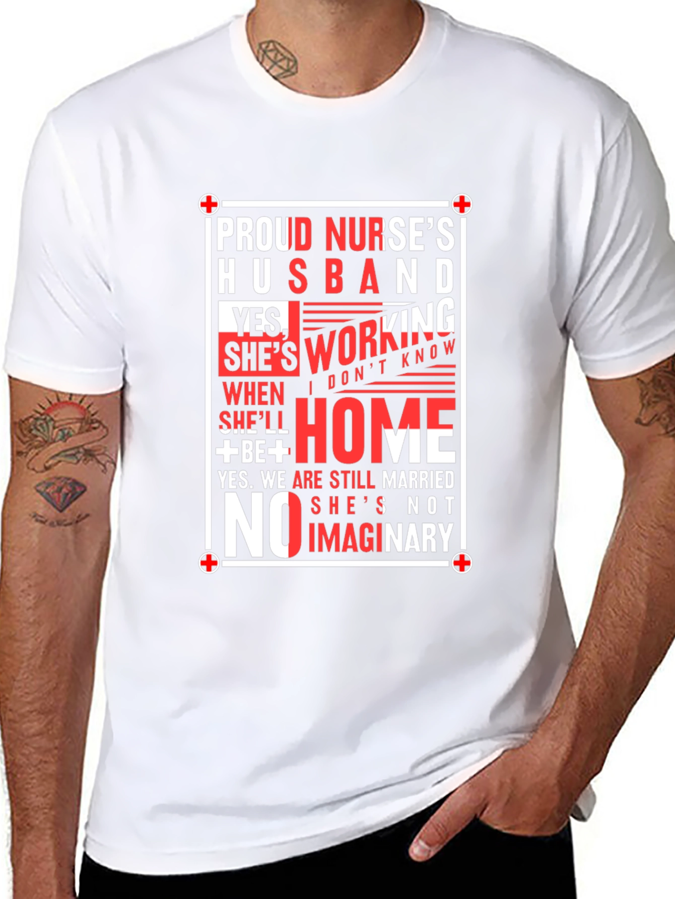 Proud Nurses Husband Graphic Tee