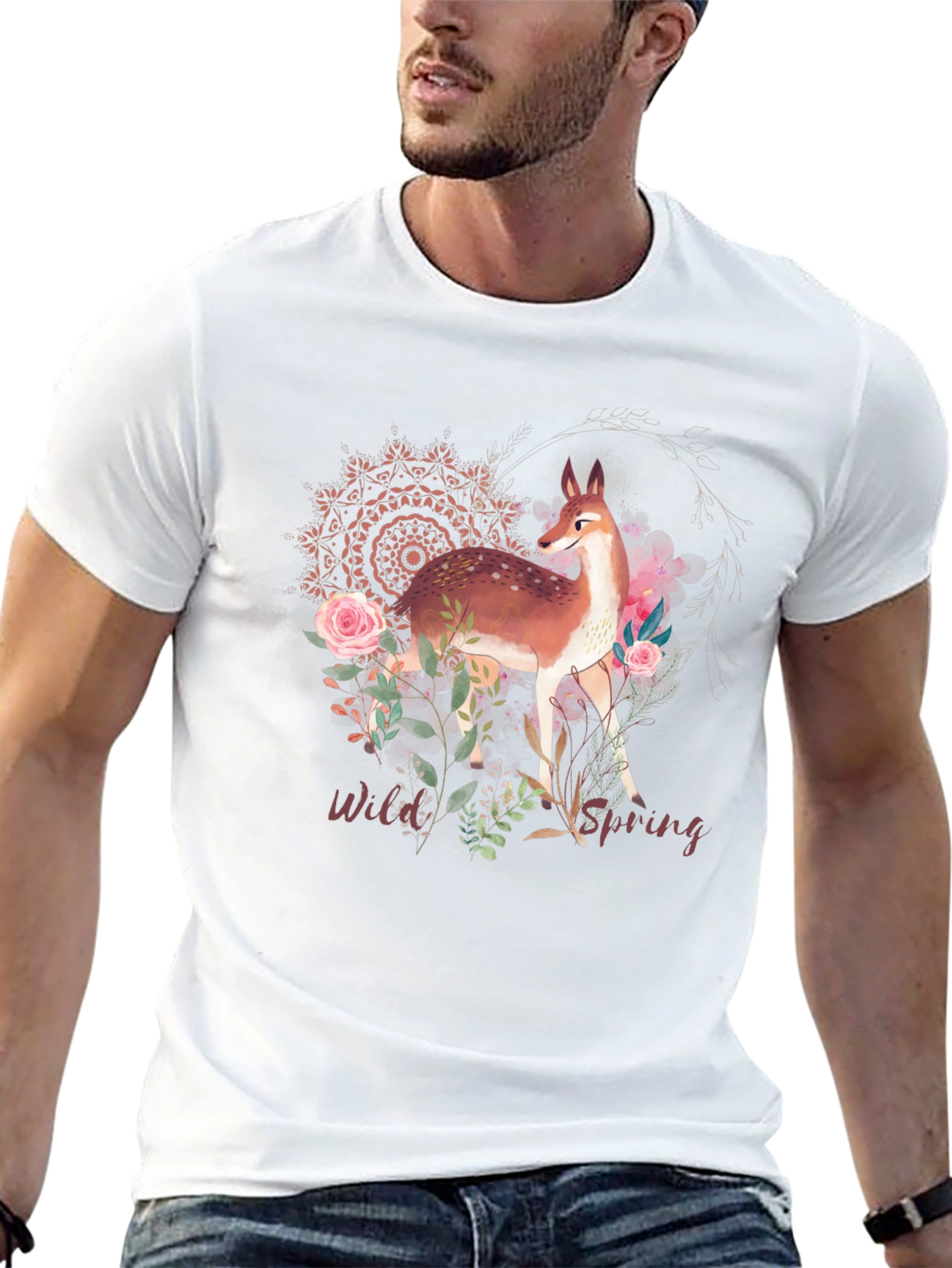 Wild Spring Deer Graphic Tee