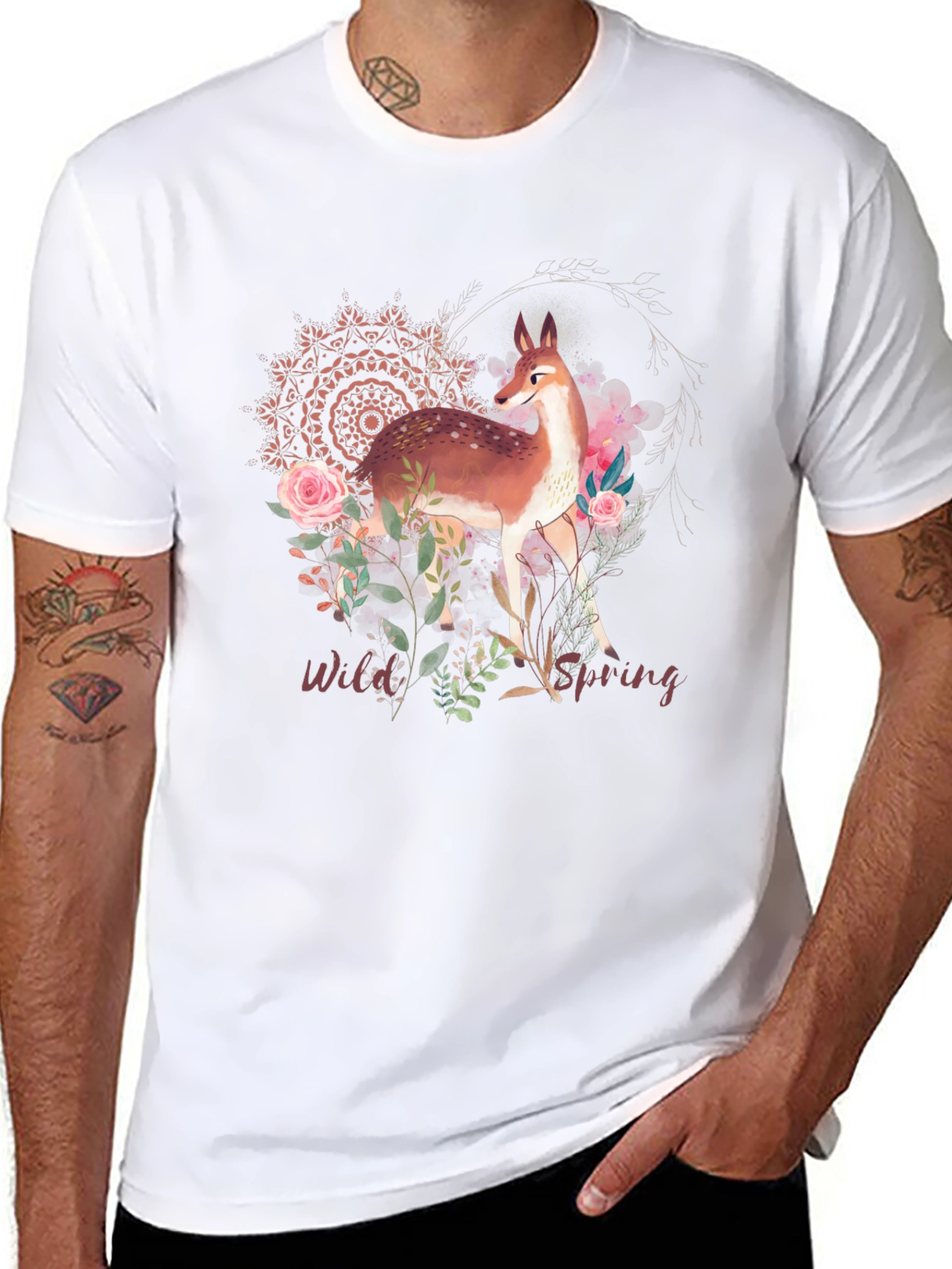 Wild Spring Deer Graphic Tee