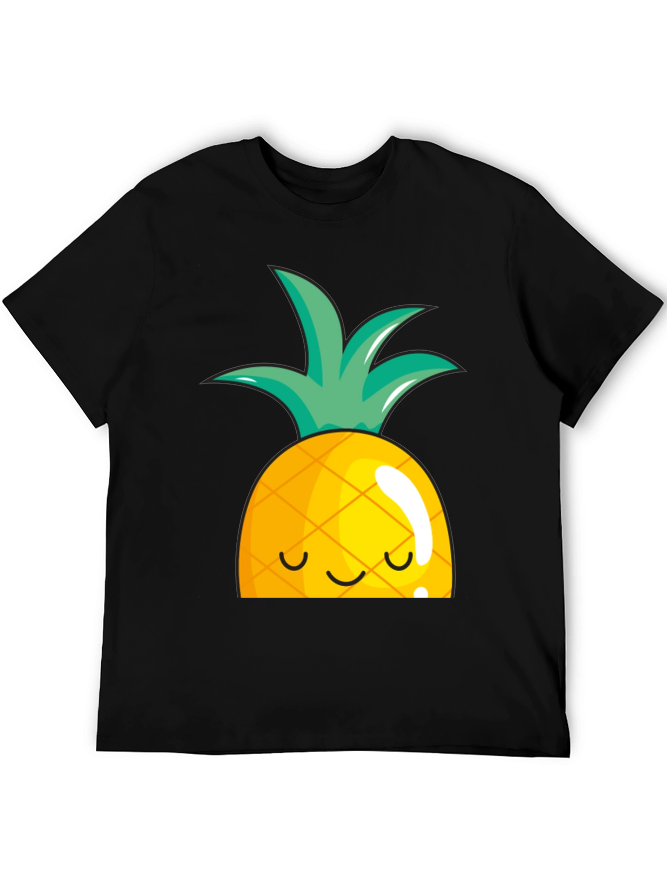 Pineapple Graphic T-Shirt - Casual Cute Fruit Tee