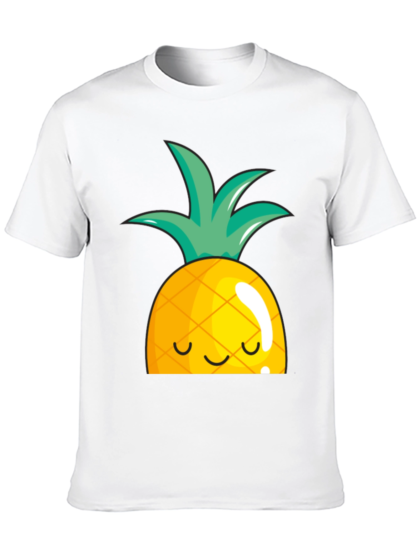 Pineapple Graphic T-Shirt - Casual Cute Fruit Tee