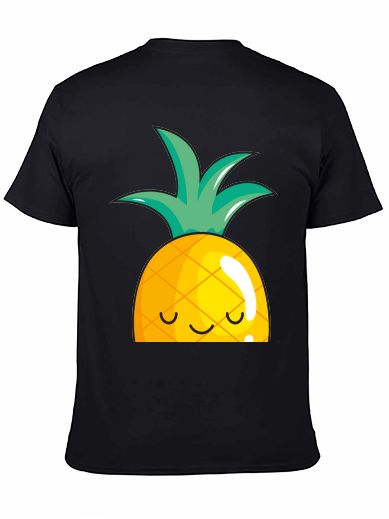 Pineapple Graphic T-Shirt - Casual Cute Fruit Tee