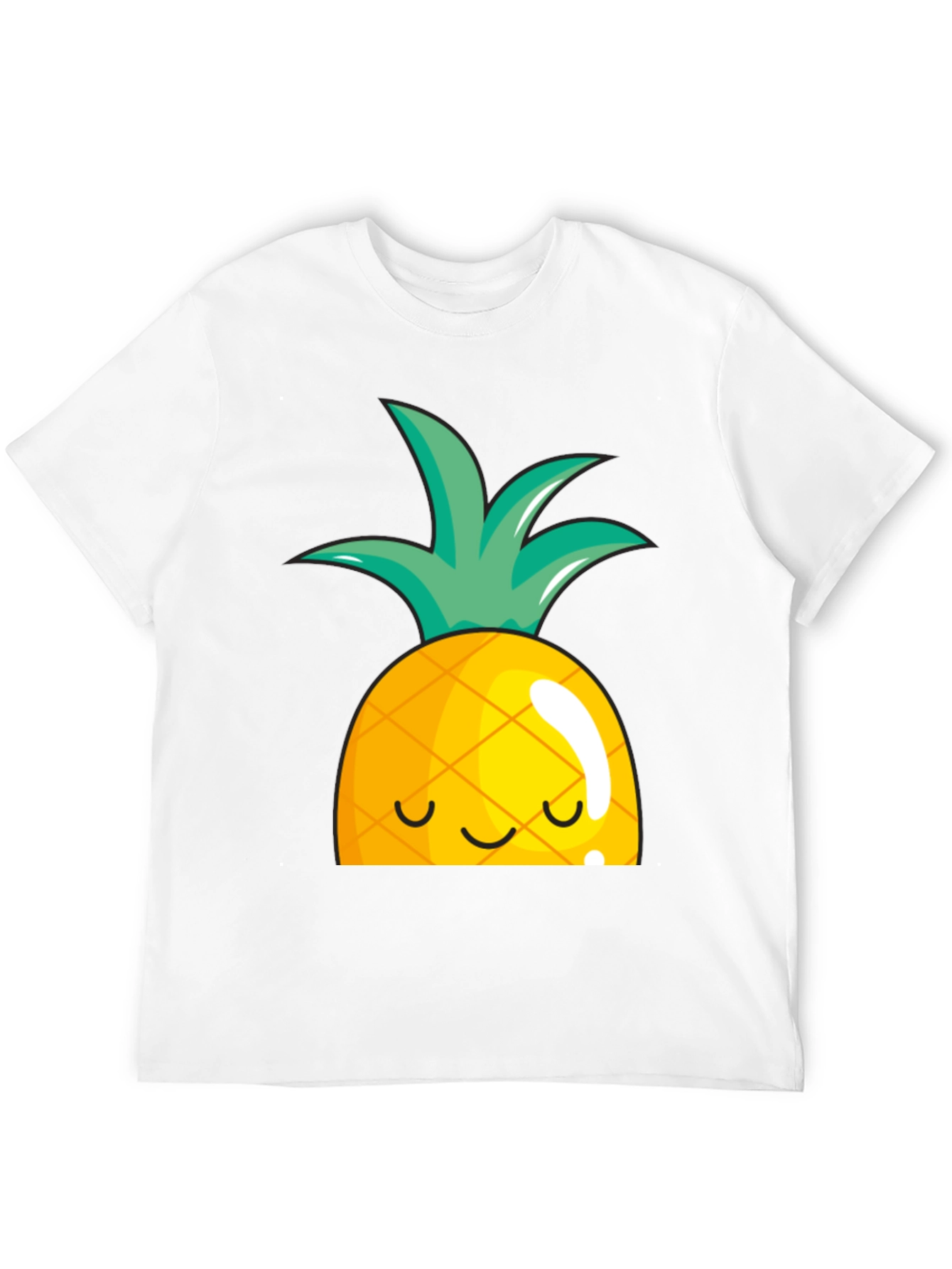 Pineapple Graphic T-Shirt - Casual Cute Fruit Tee