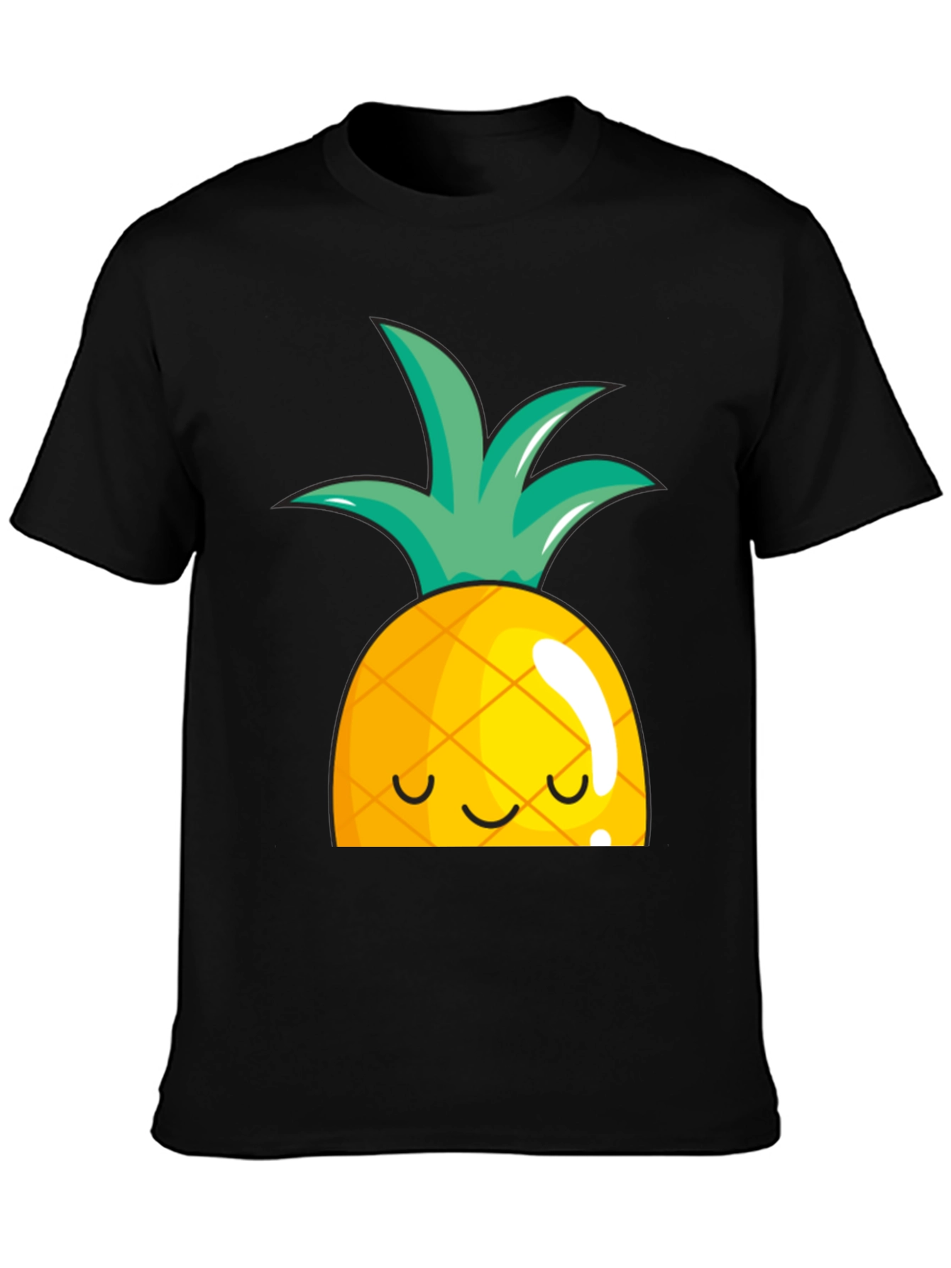 Pineapple Graphic T-Shirt - Casual Cute Fruit Tee