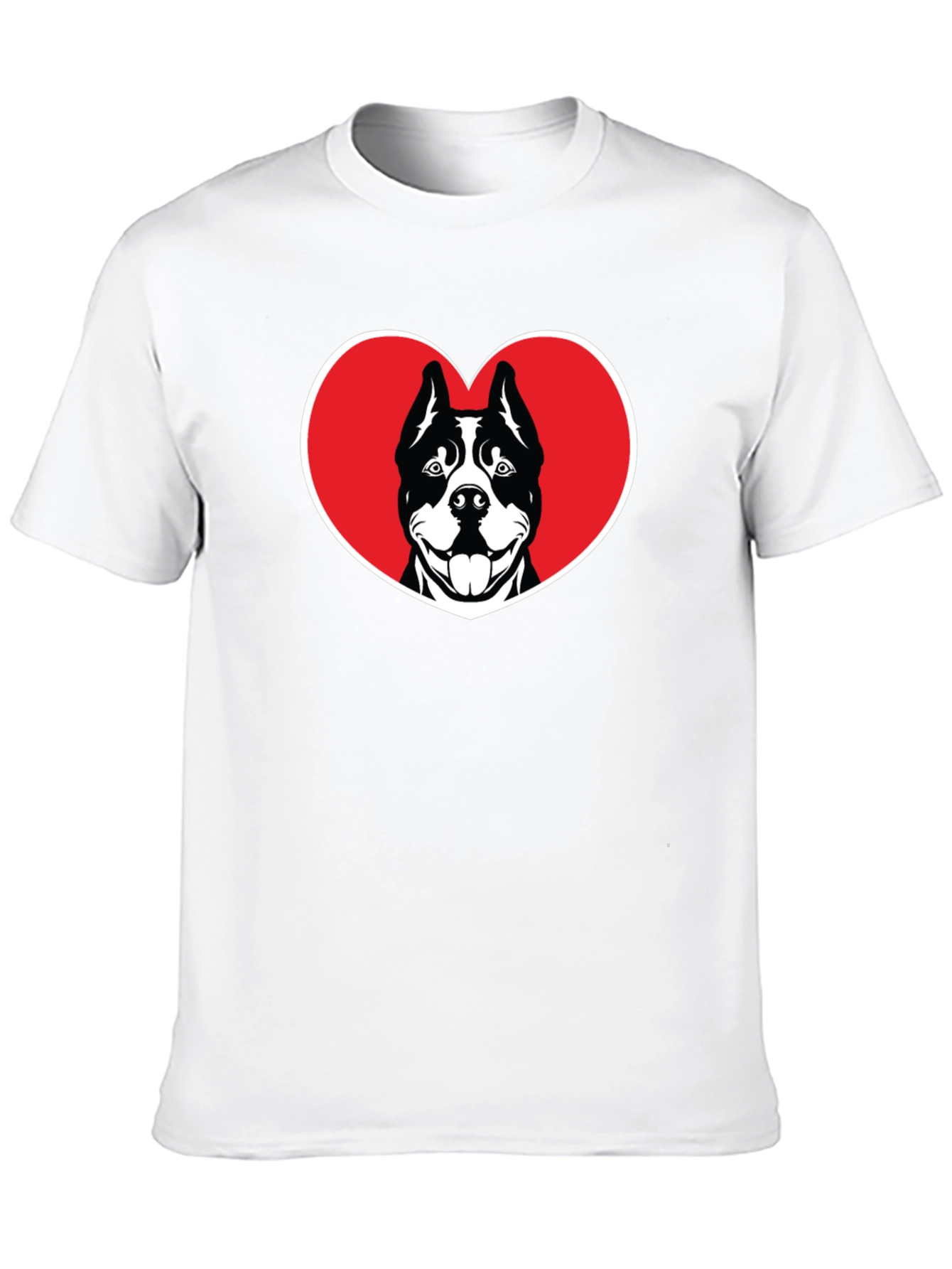 Dog Lover Heart T-Shirt - Black