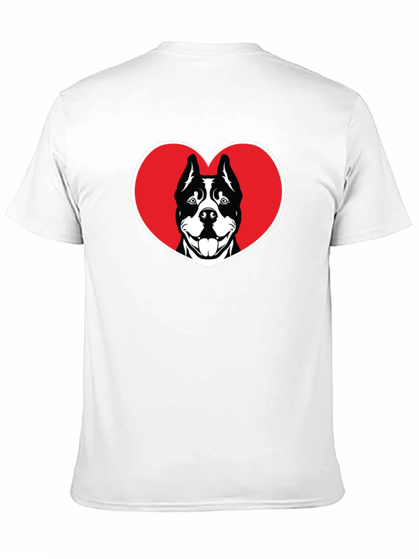 Dog Lover Heart T-Shirt - Black