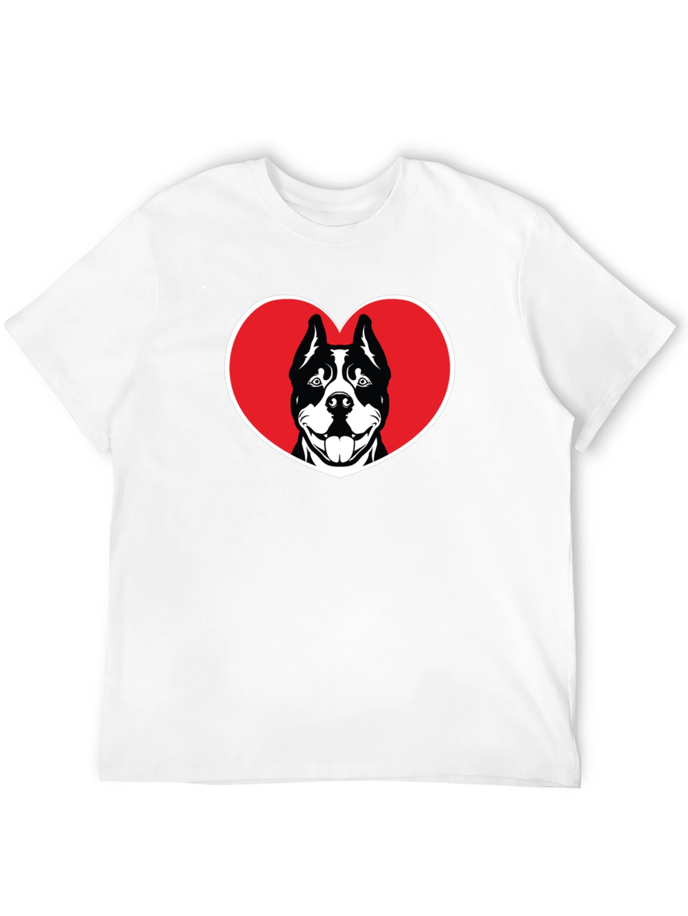 Dog Lover Heart T-Shirt - Black