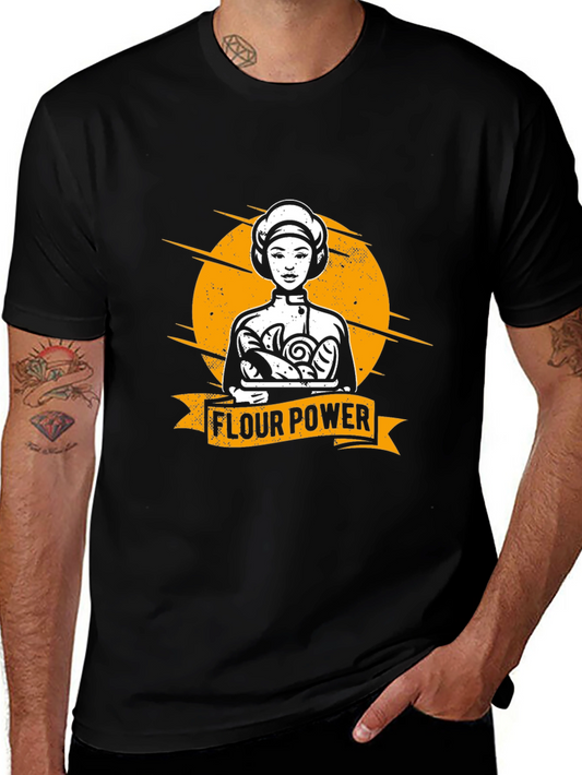 Flour Power Baker T-Shirt - Unique Graphic Tee