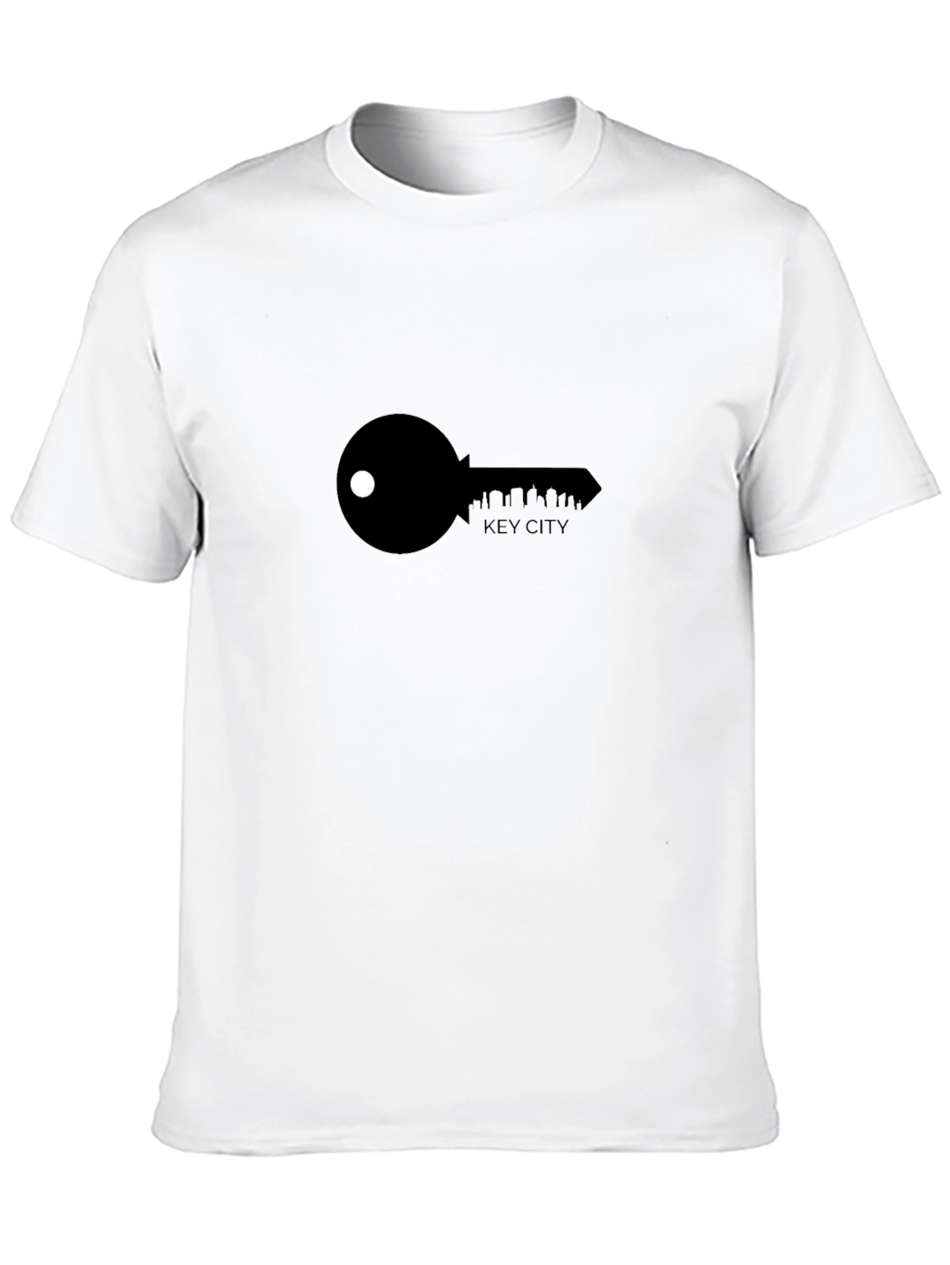 Key City Graphic Tee - Black Cotton T-Shirt