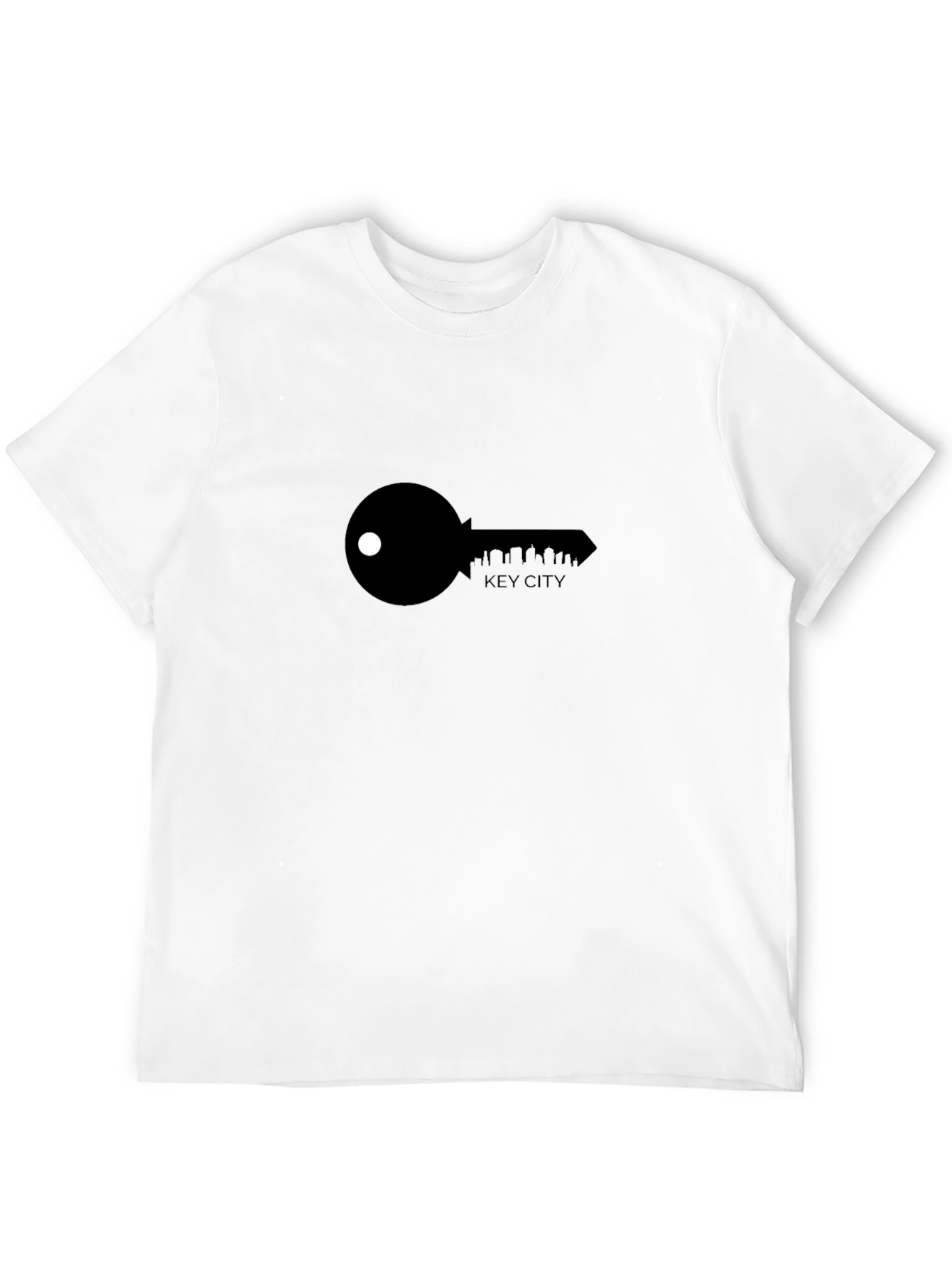 Key City Graphic Tee - Black Cotton T-Shirt