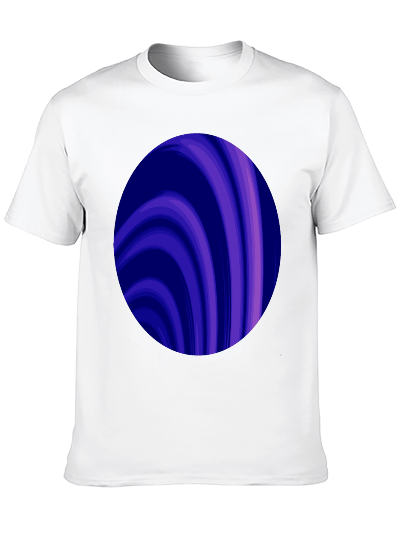 Abstract Swirl Graphic Tee - Trendy Mens Black T-Shirt