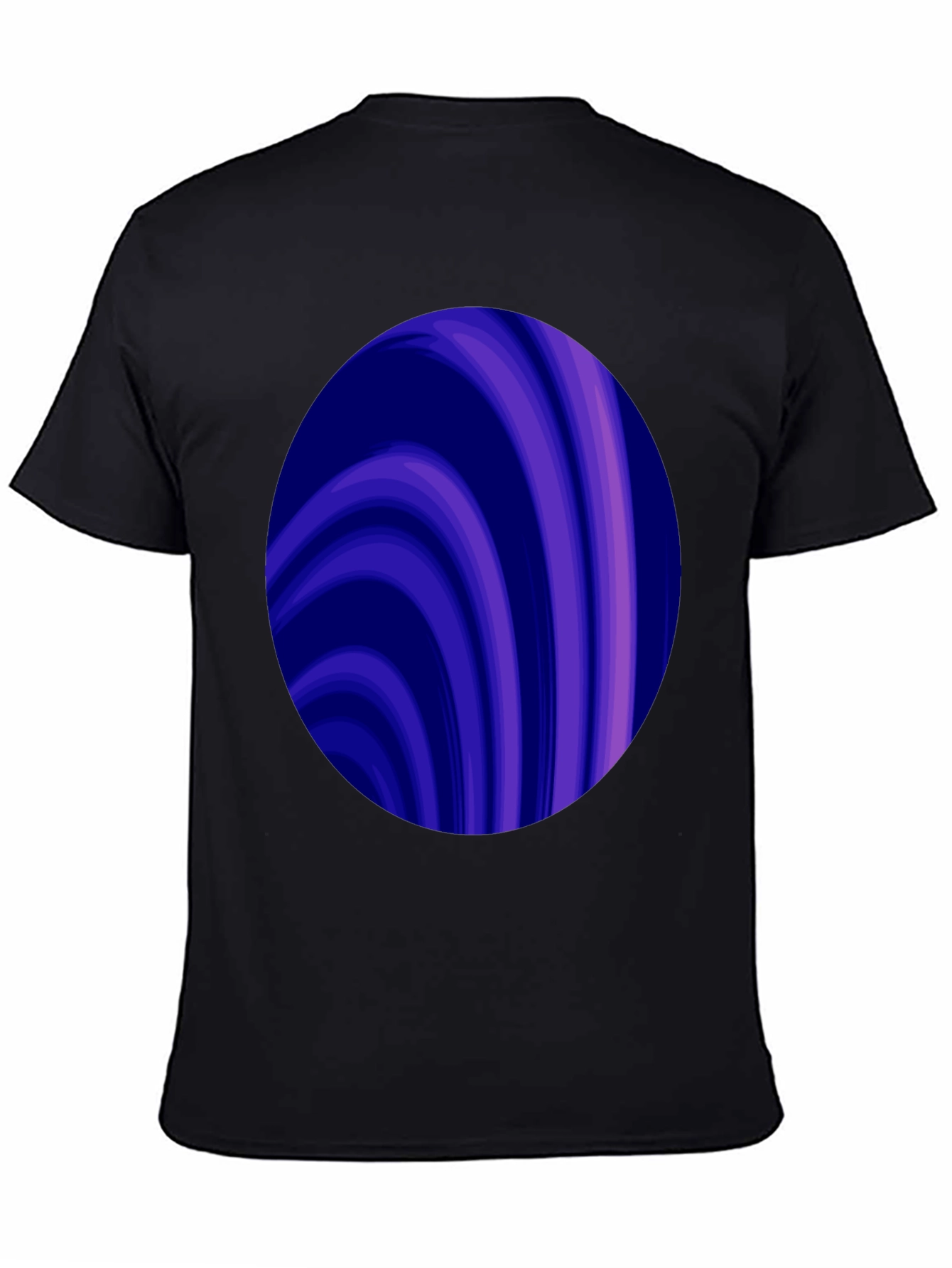 Abstract Swirl Graphic Tee - Trendy Mens Black T-Shirt