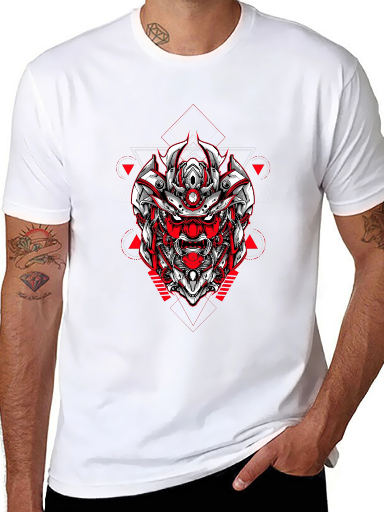 Samurai Robot Graphic Tee - Black