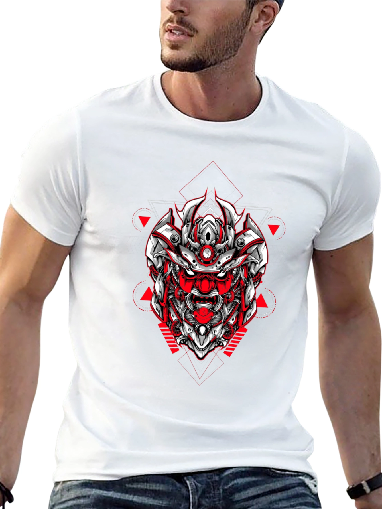 Samurai Robot Graphic Tee - Black