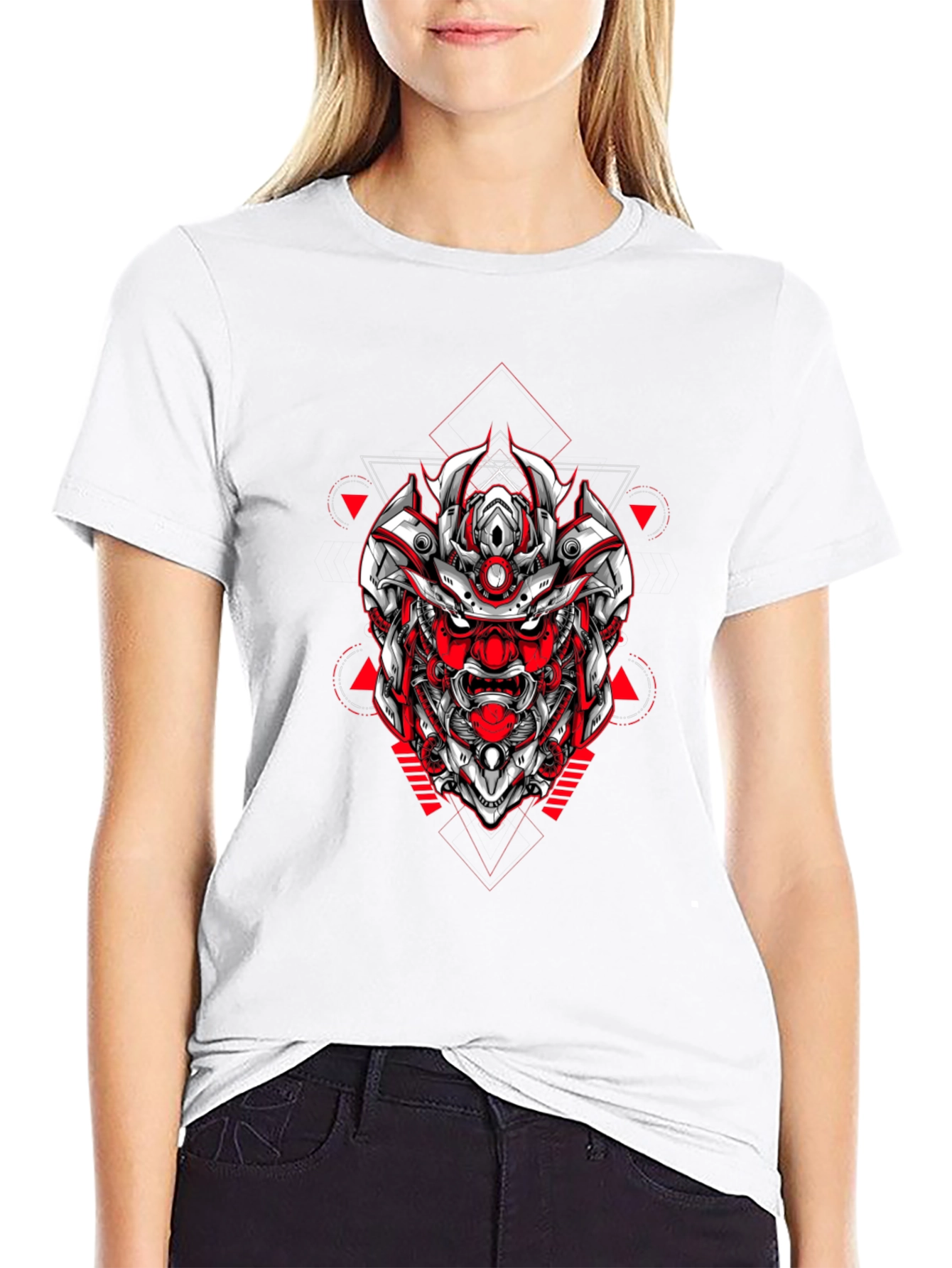 Samurai Robot Graphic Tee - Black