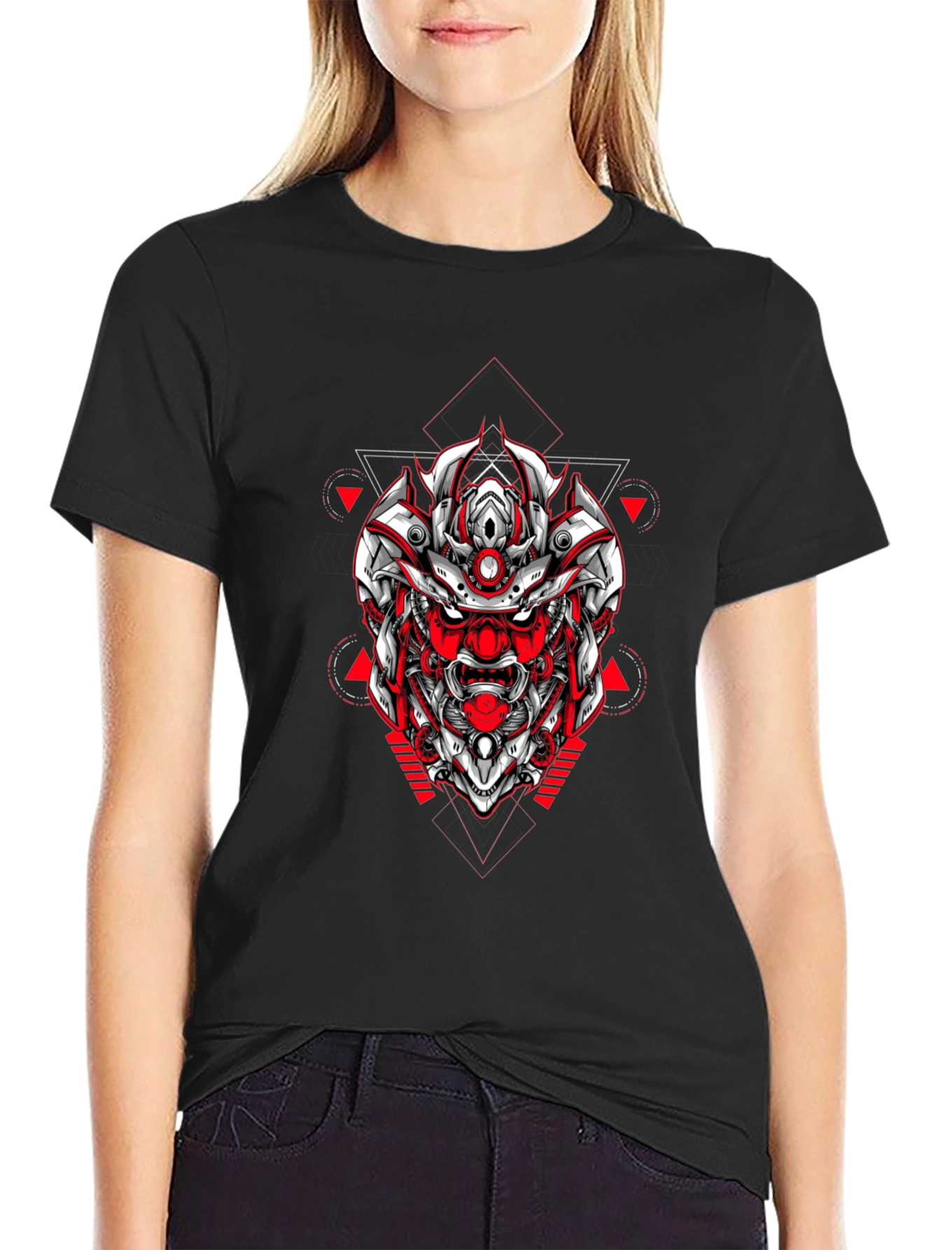 Samurai Robot Graphic Tee - Black