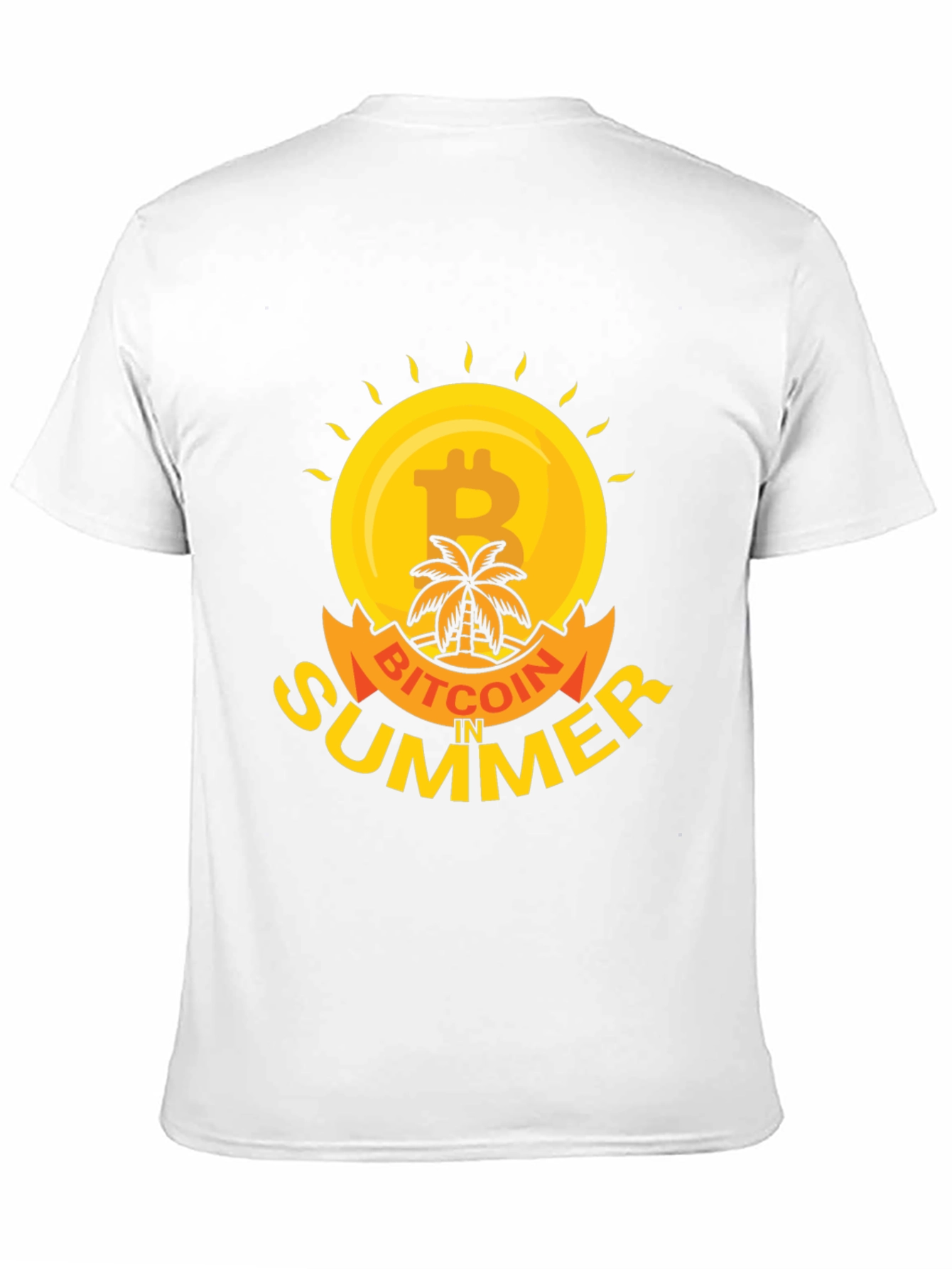 Bitcoin in Summer Black T-Shirt