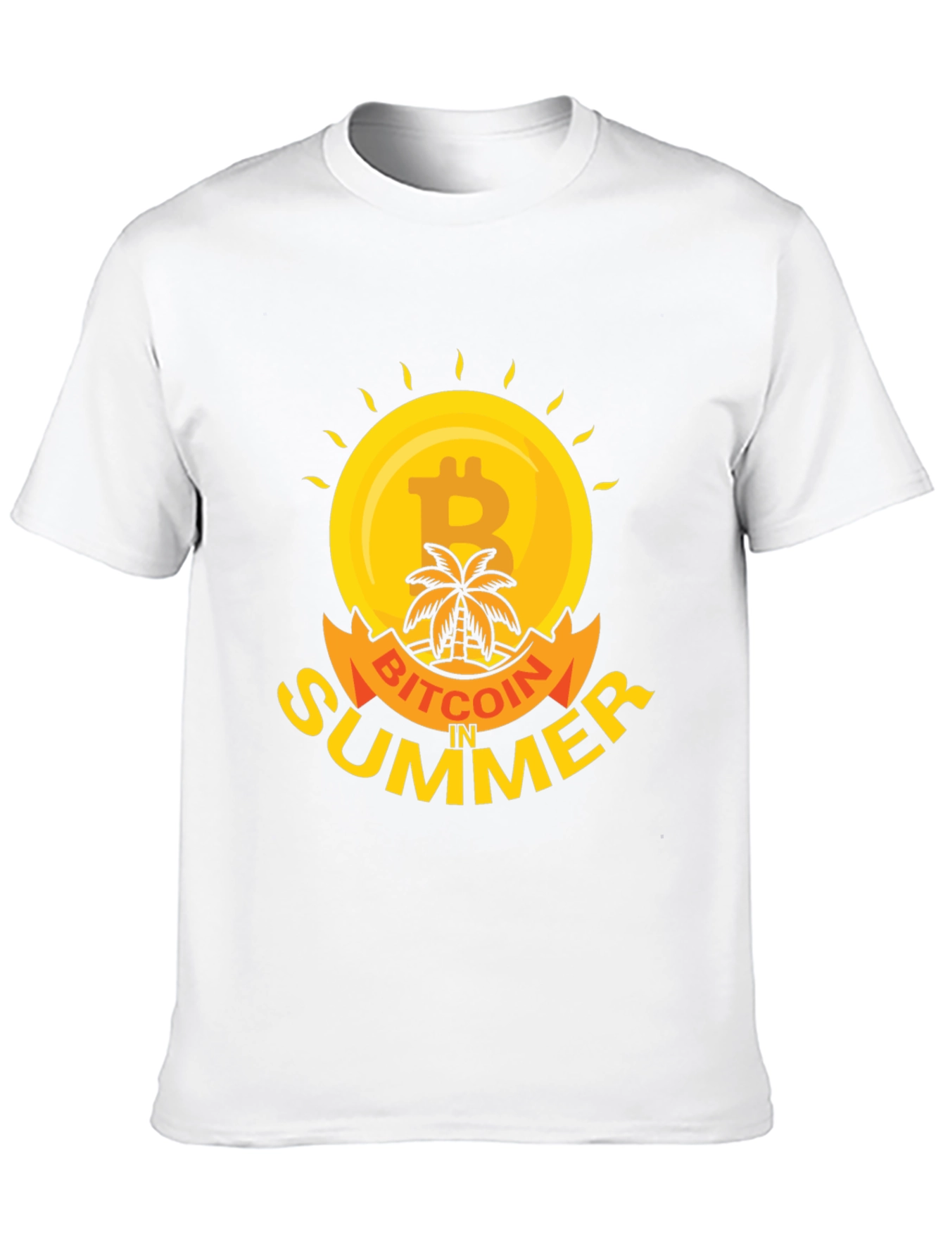 Bitcoin in Summer Black T-Shirt