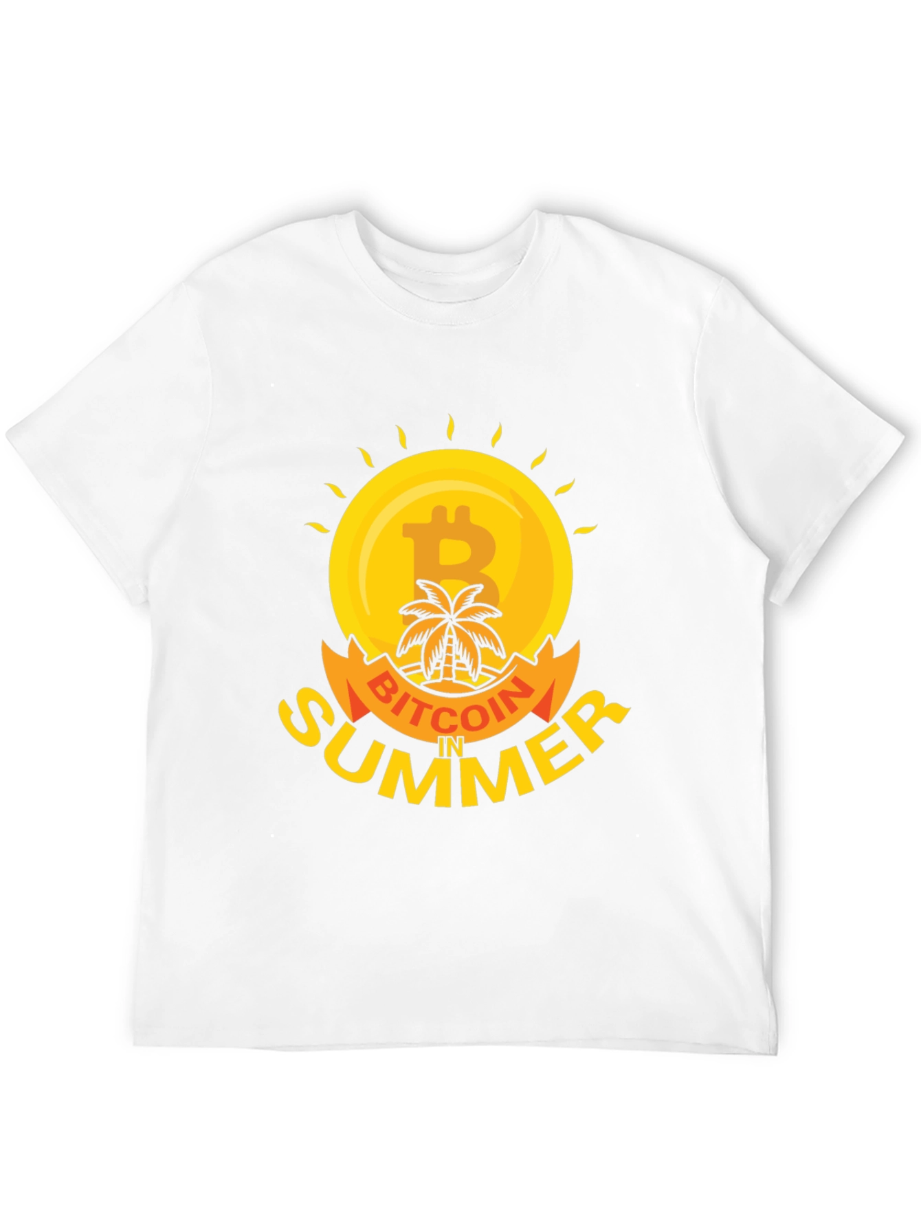 Bitcoin in Summer Black T-Shirt