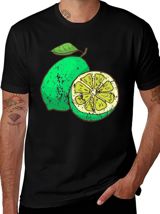 Lime Graphic Print Mens T-Shirt