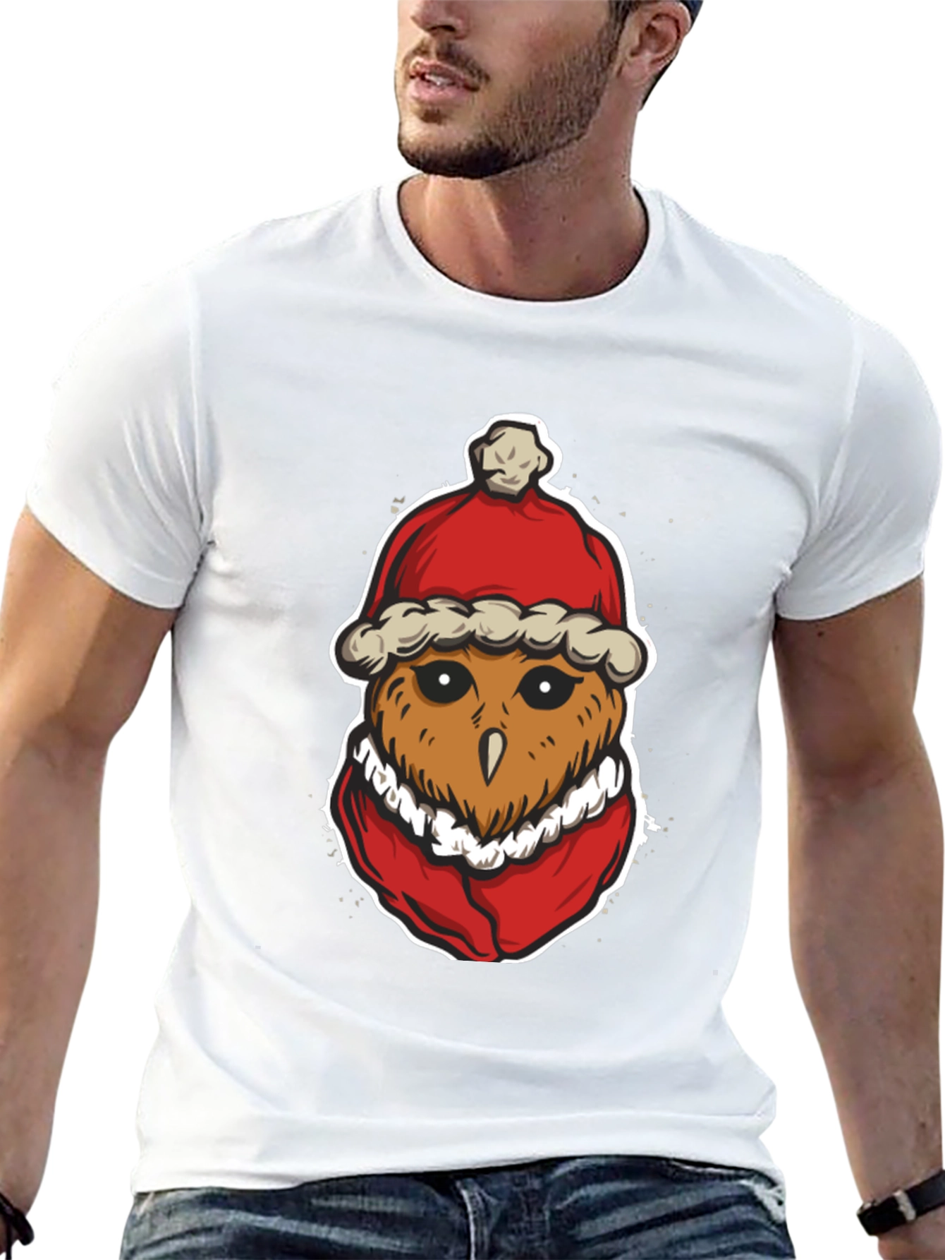 Festive Owl T-Shirt: Holiday Cheer