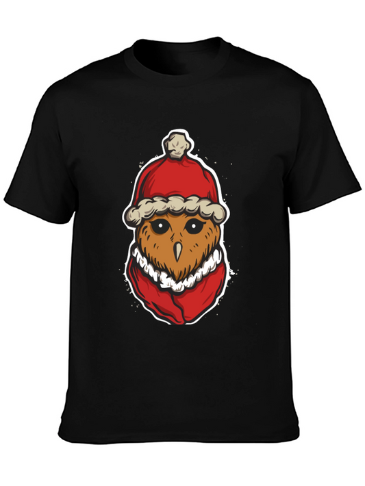 Festive Owl T-Shirt: Holiday Cheer