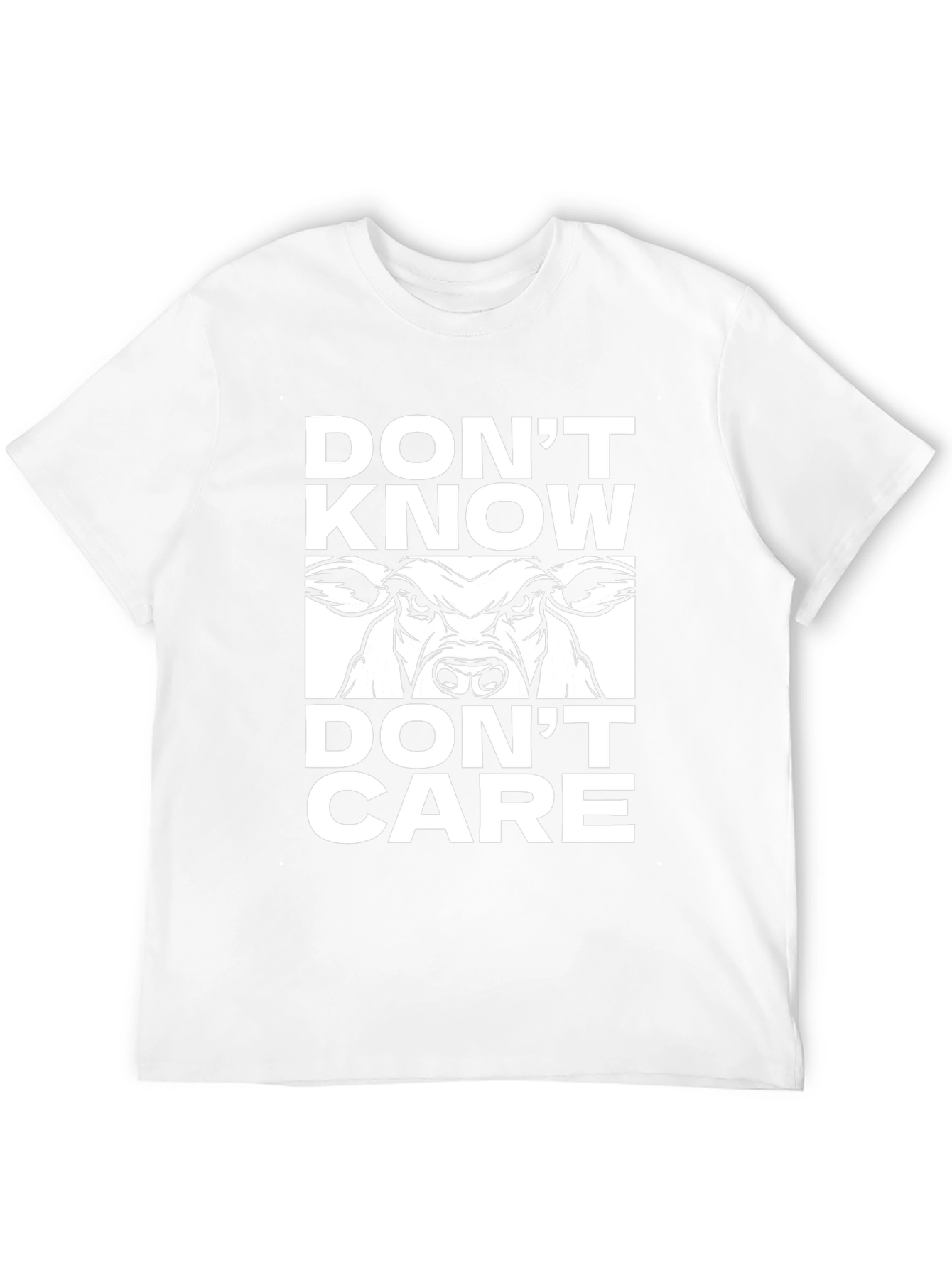Dont Know Dont Care Cow Graphic Tee