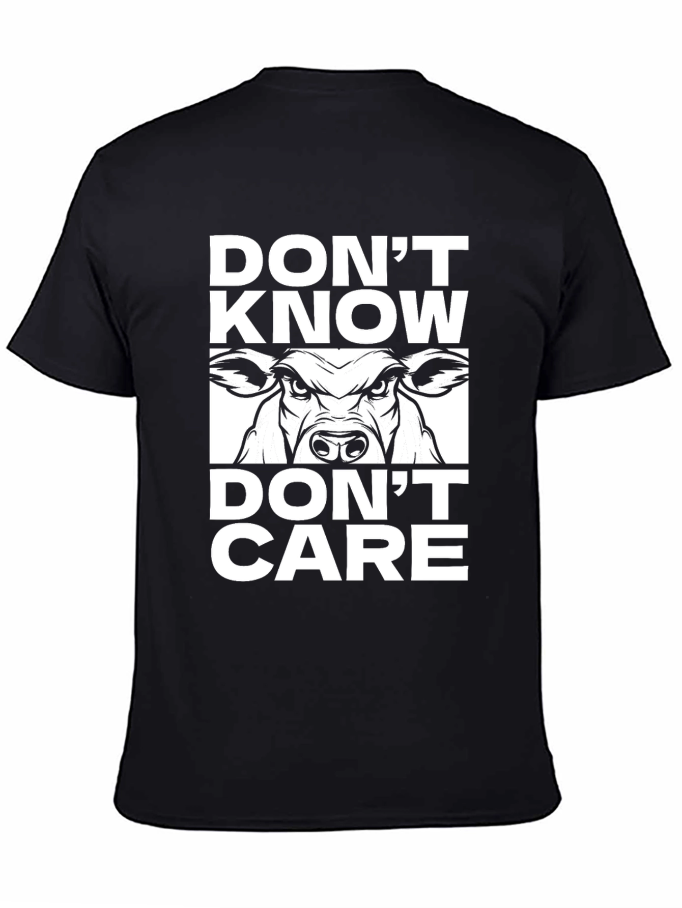 Dont Know Dont Care Cow Graphic Tee