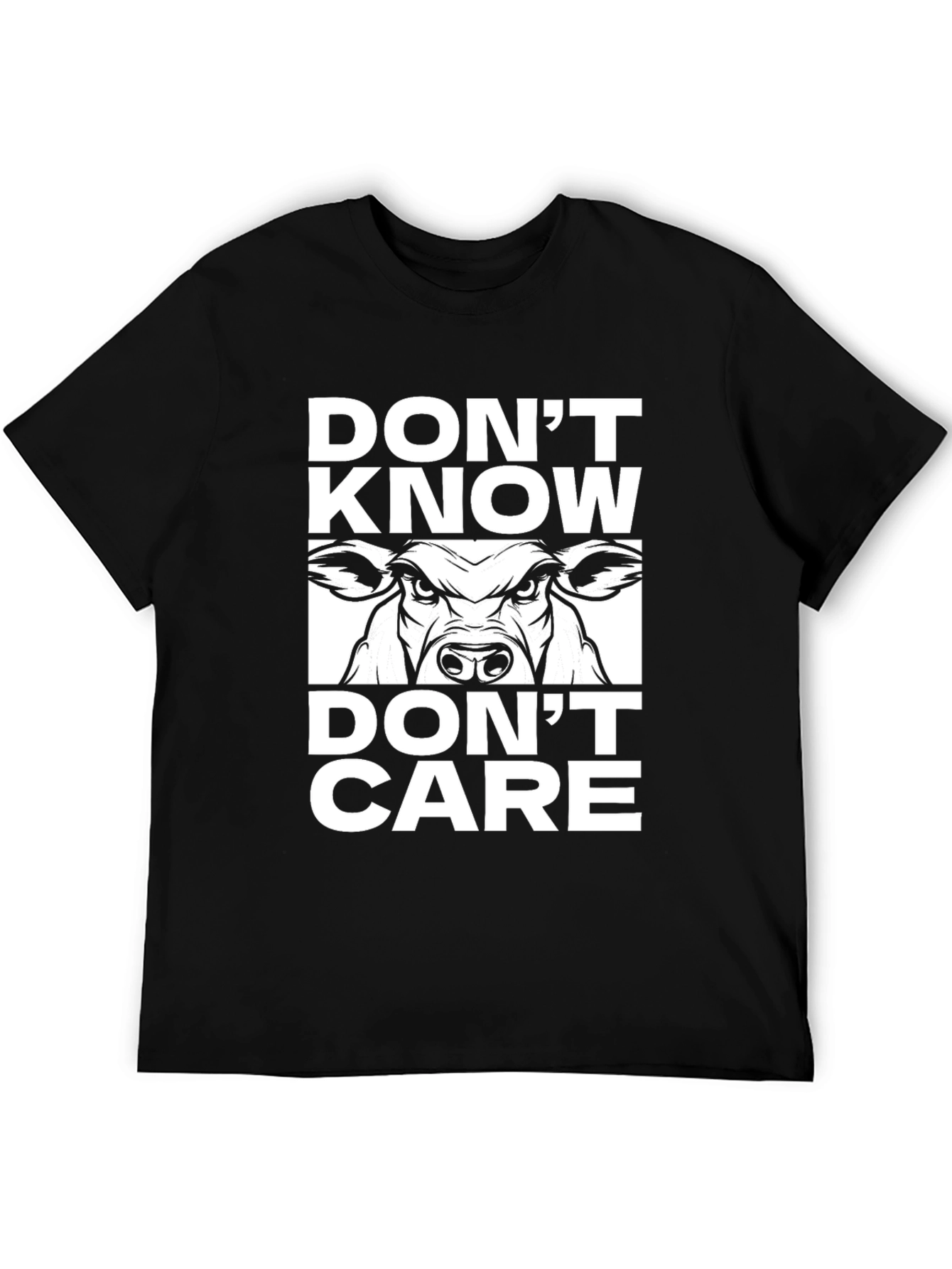 Dont Know Dont Care Cow Graphic Tee