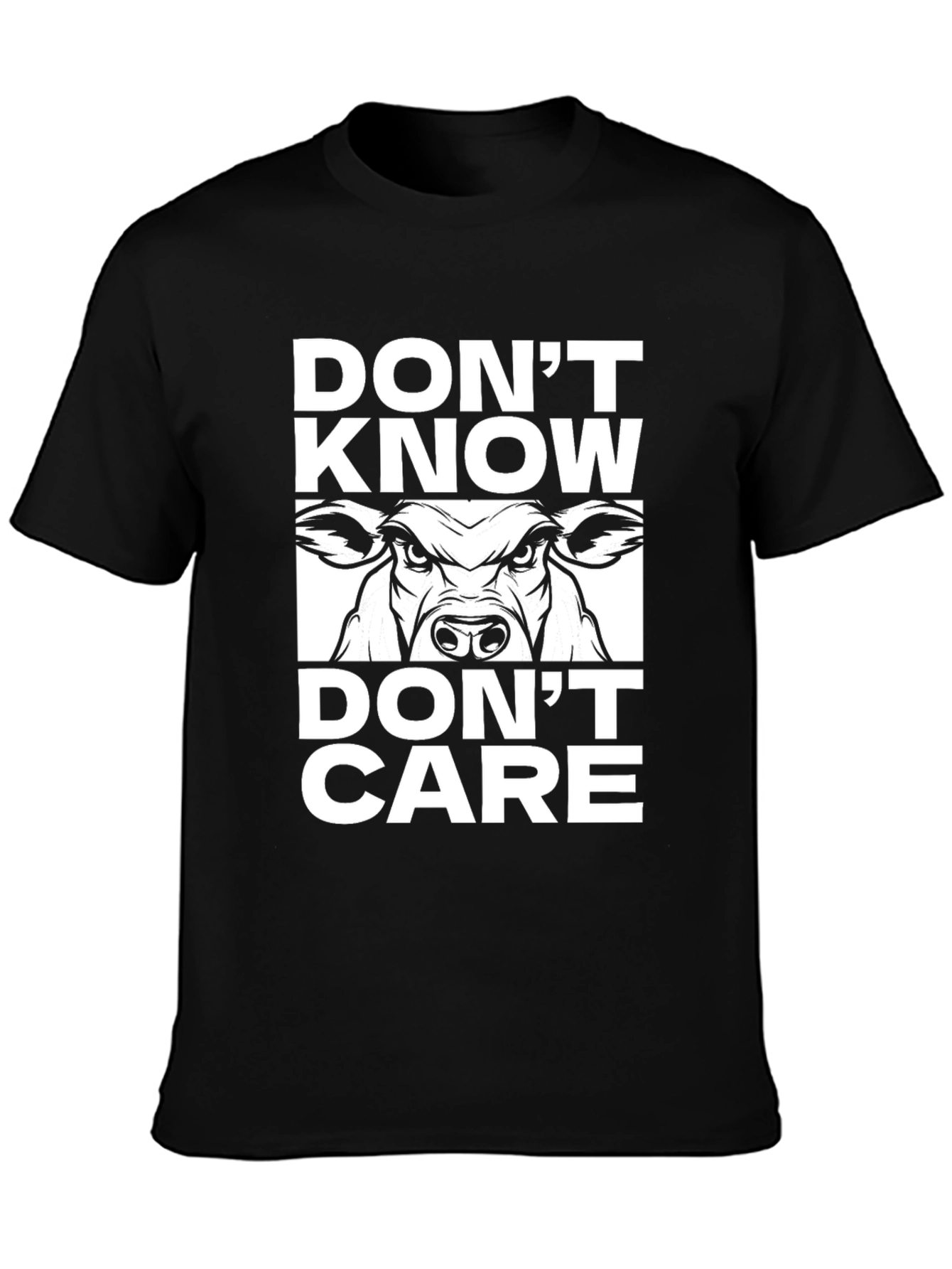 Dont Know Dont Care Cow Graphic Tee