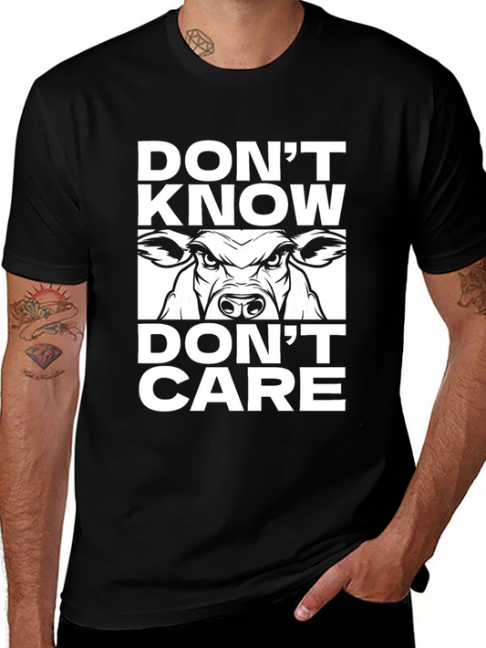 Dont Know Dont Care Cow Graphic Tee