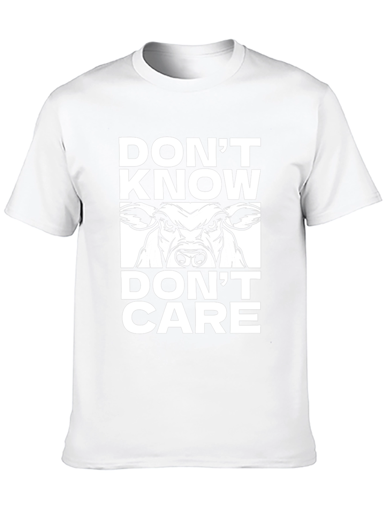Dont Know Dont Care Cow Graphic Tee
