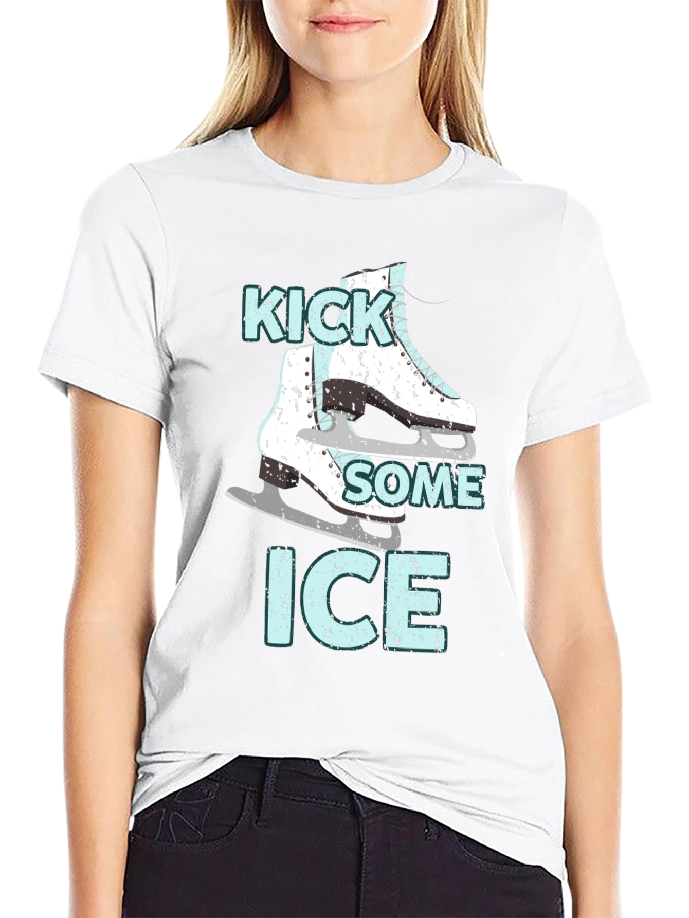 Kick Some Ice T-Shirt Figure Skating Tee