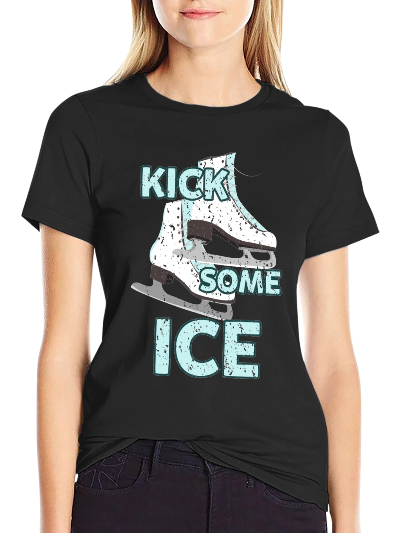 Kick Some Ice T-Shirt Figure Skating Tee