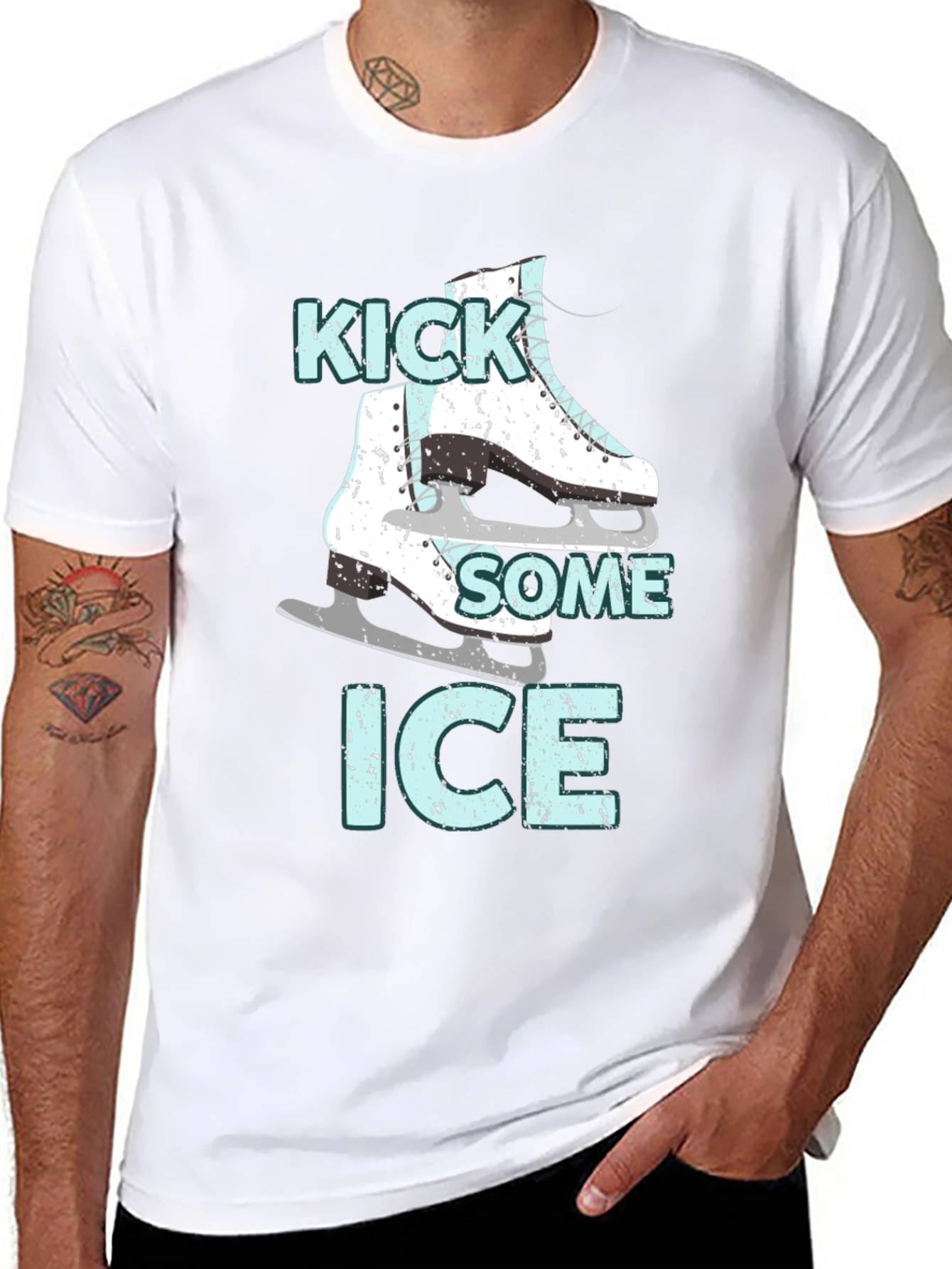 Kick Some Ice T-Shirt Figure Skating Tee