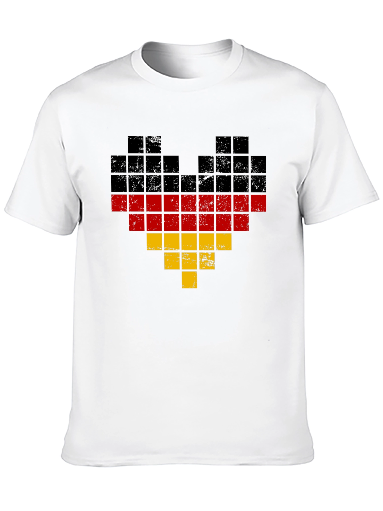 German Flag Heart Pixel Art T-Shirt