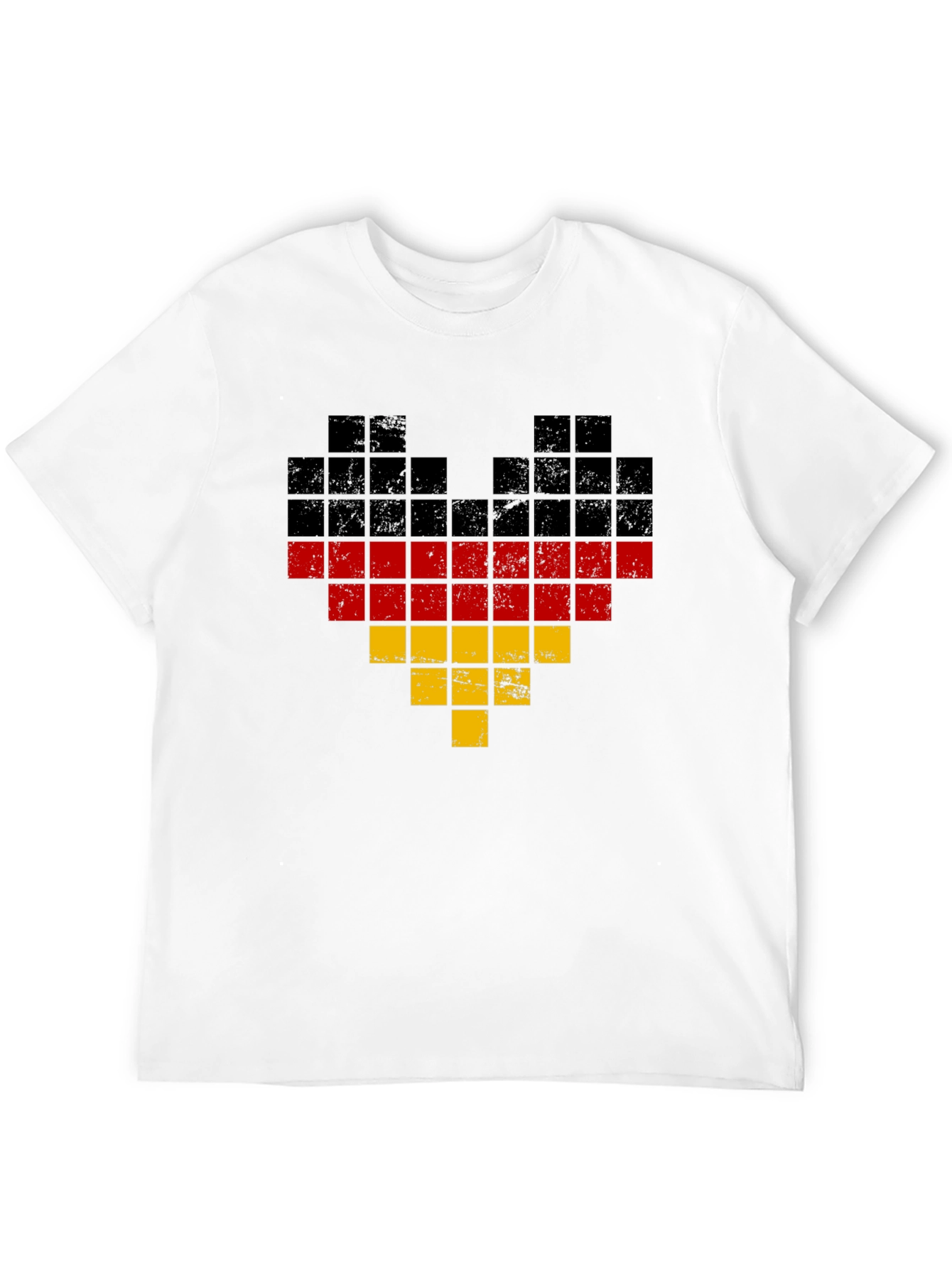 German Flag Heart Pixel Art T-Shirt