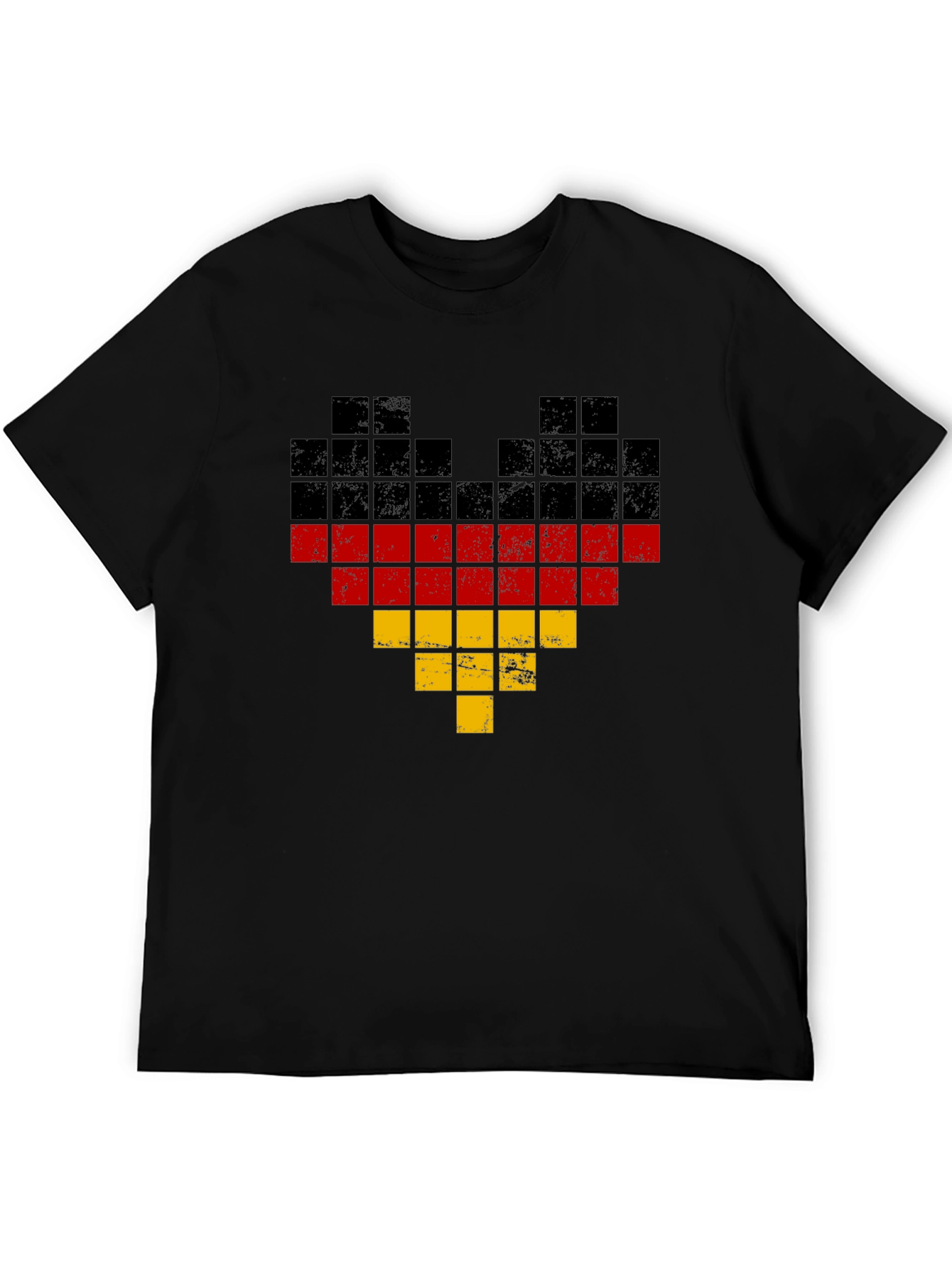 German Flag Heart Pixel Art T-Shirt
