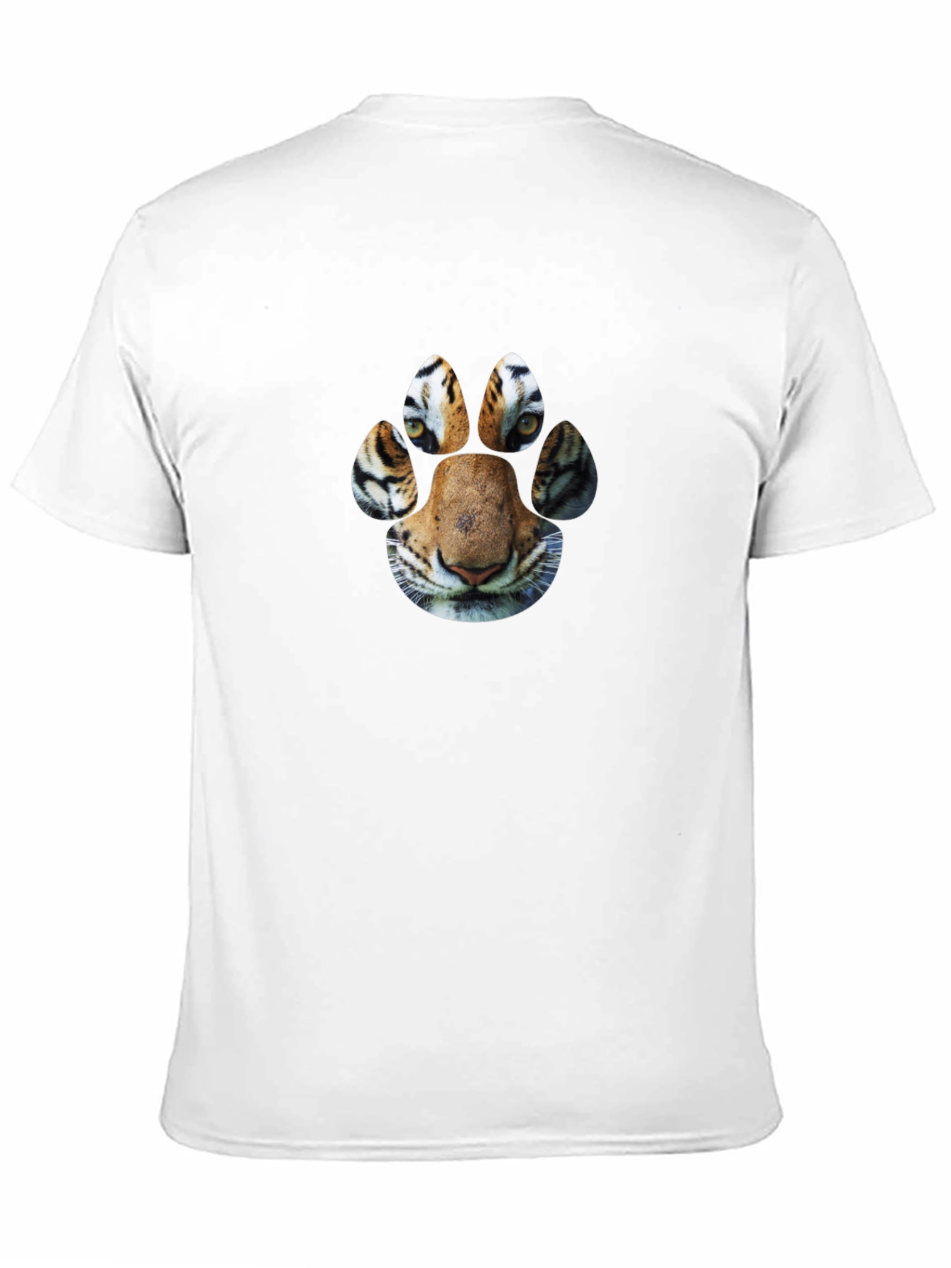 Tiger Paw Print Graphic Black T-Shirt