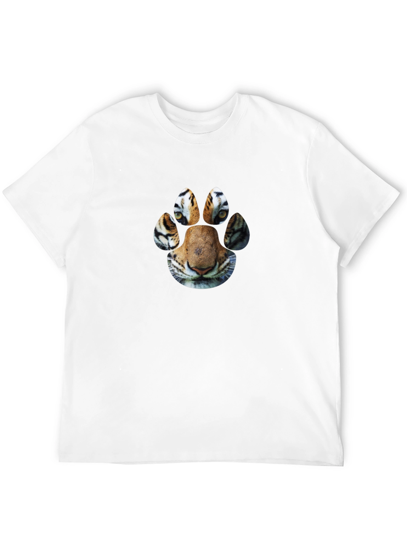 Tiger Paw Print Graphic Black T-Shirt