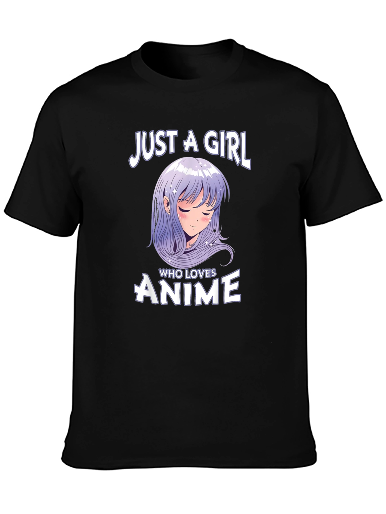 Just A Girl Who Loves Anime Black T-Shirt